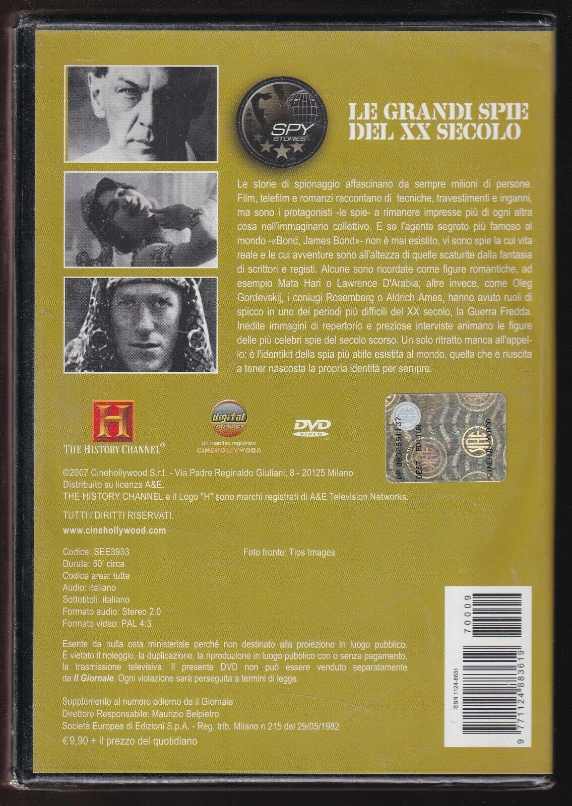 EBOND Storia Dei Servizi Segreti Le Grandi Spie Del Xx Secolo Vol 9 DVD DB692409