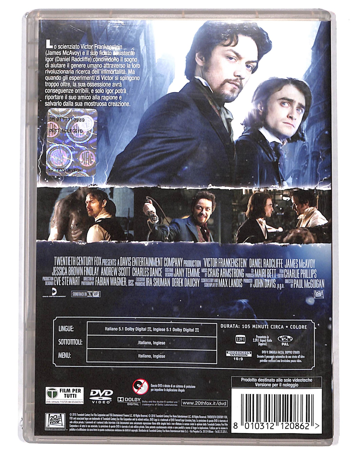EBOND victor la storia segreta del dr frankenstein NOLEGGIO DVD DB692729