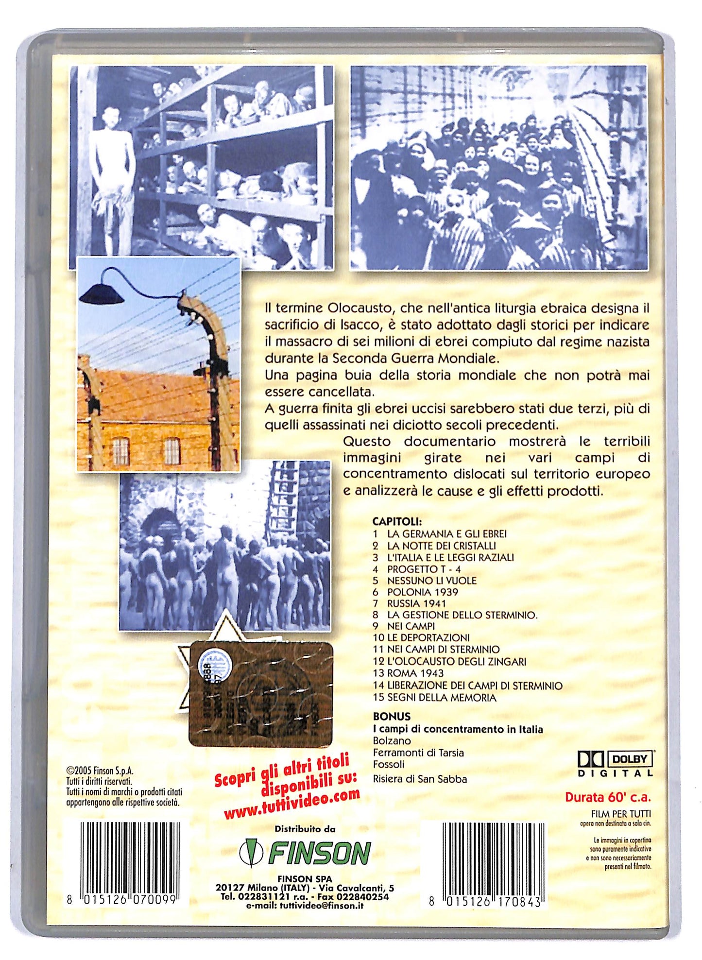 EBOND L'olocausto cronaca di uno sterminio EDITORIALE DVD DB695119