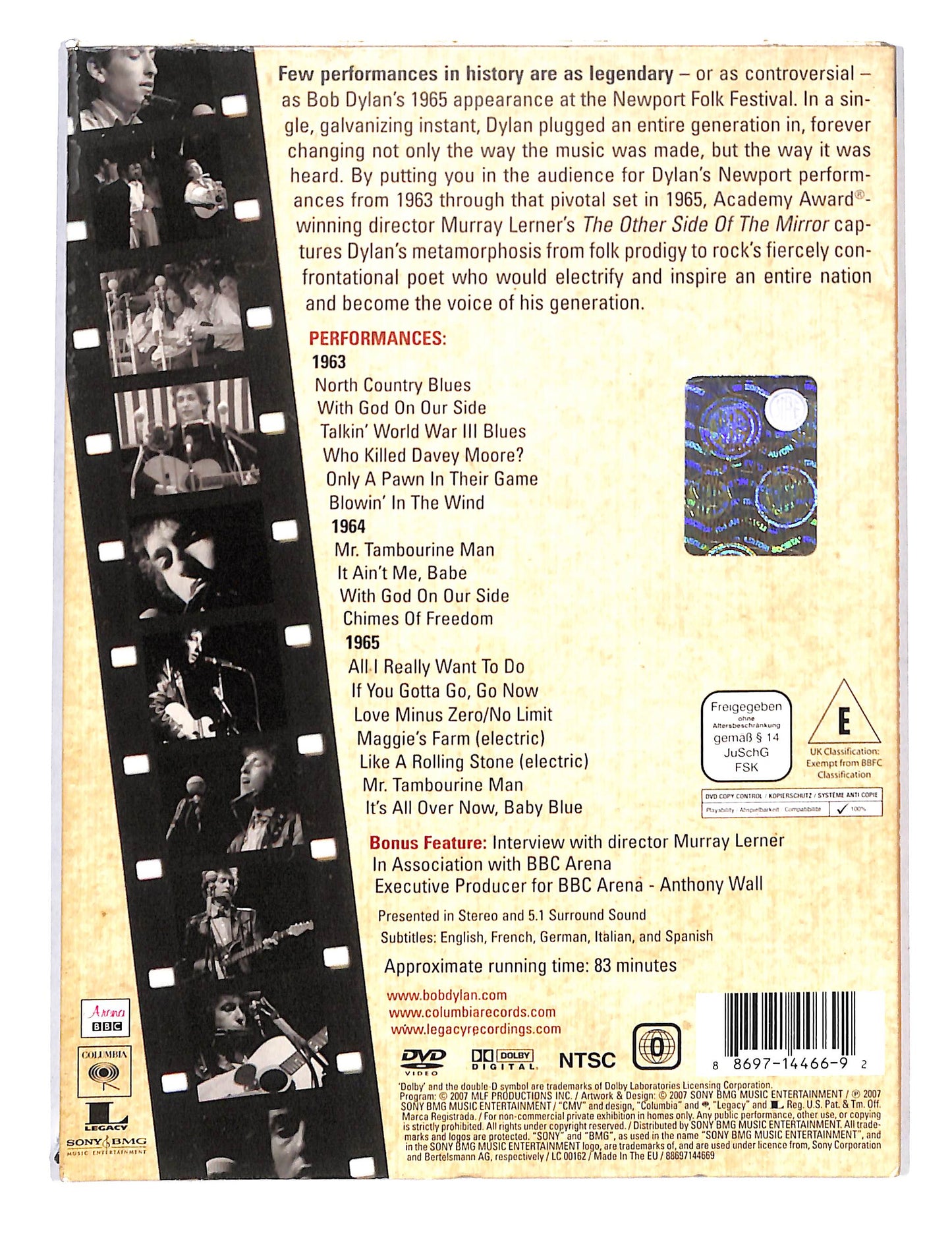 EBOND Bob Dylan - The other side of the mirror DVD DB695318