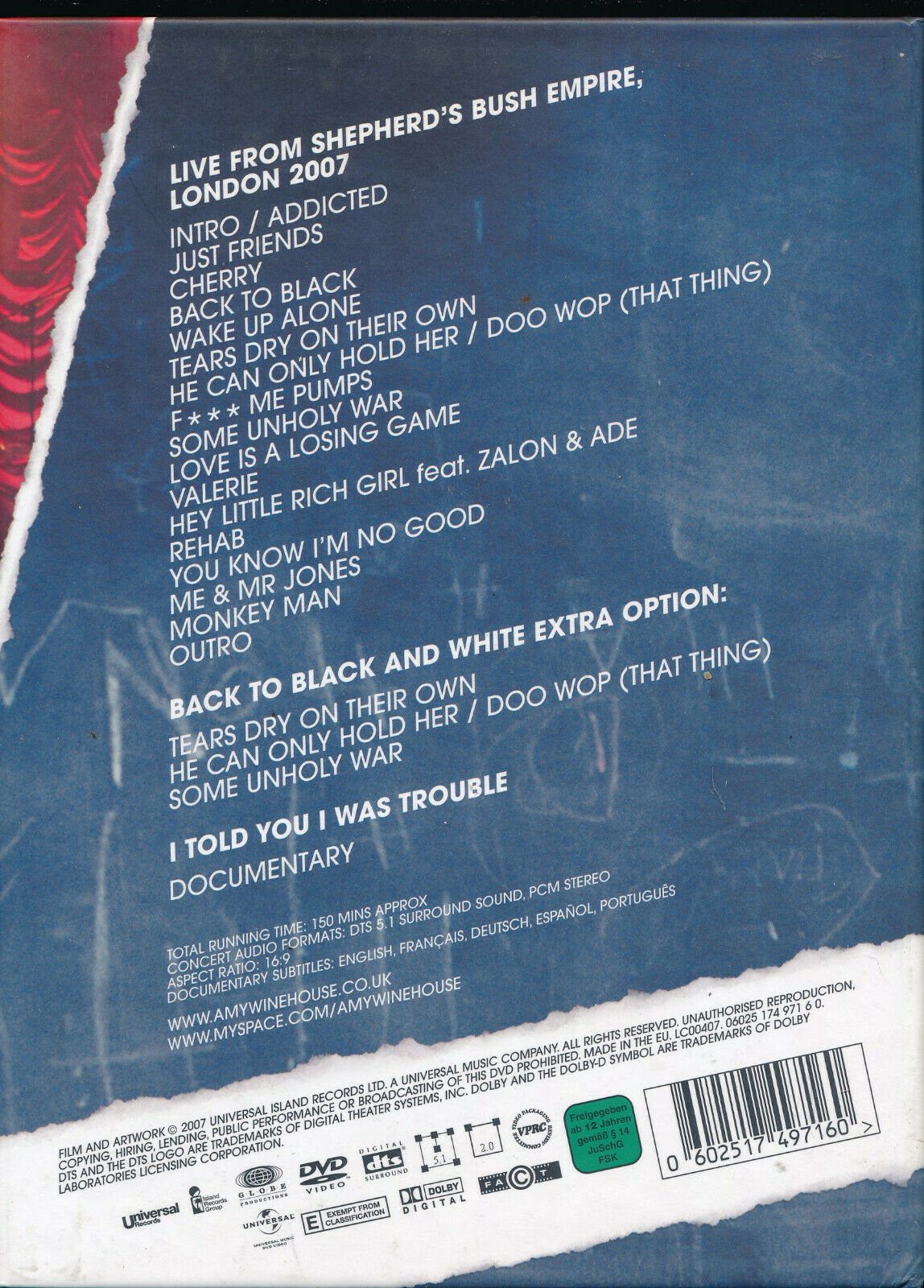 EBOND Amy Winehouse - I Told You I Was Trouble - Live In London DVD DB695320