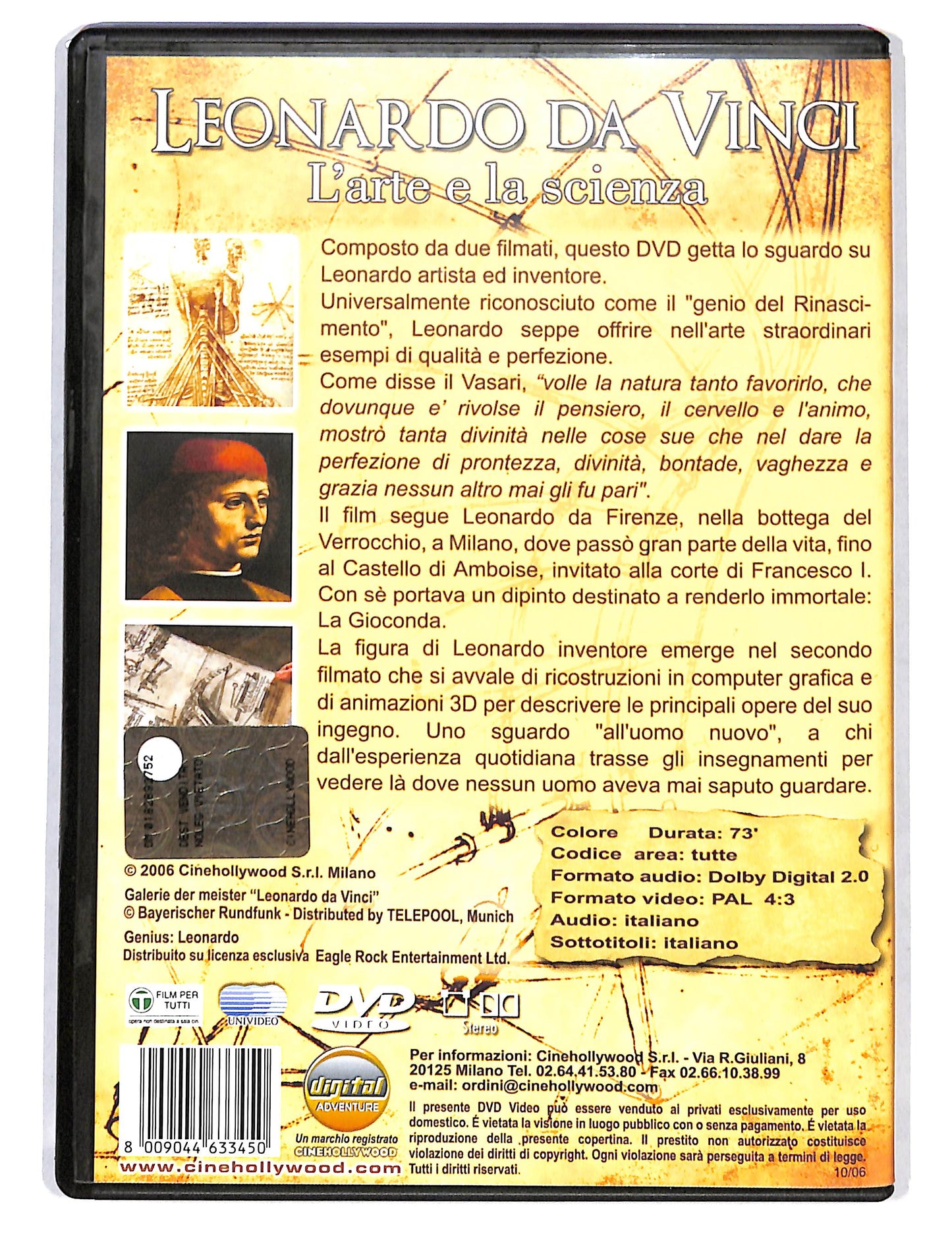 EBOND Leonardo da Vinci l'arte e la scienza EDITORIALE DVD DB695323