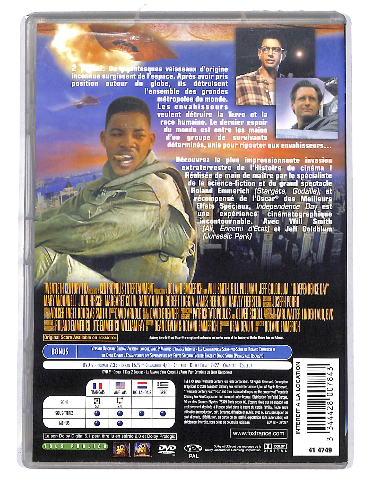 EBOND Independence day - Edizione Francia DVD DB695324