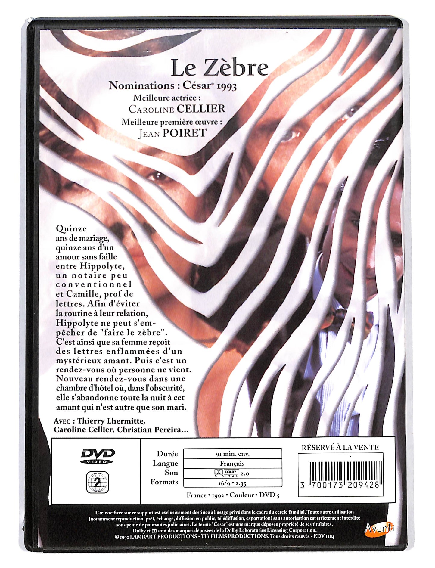 EBOND Le zebre - Edizione Francia DVD DB695325