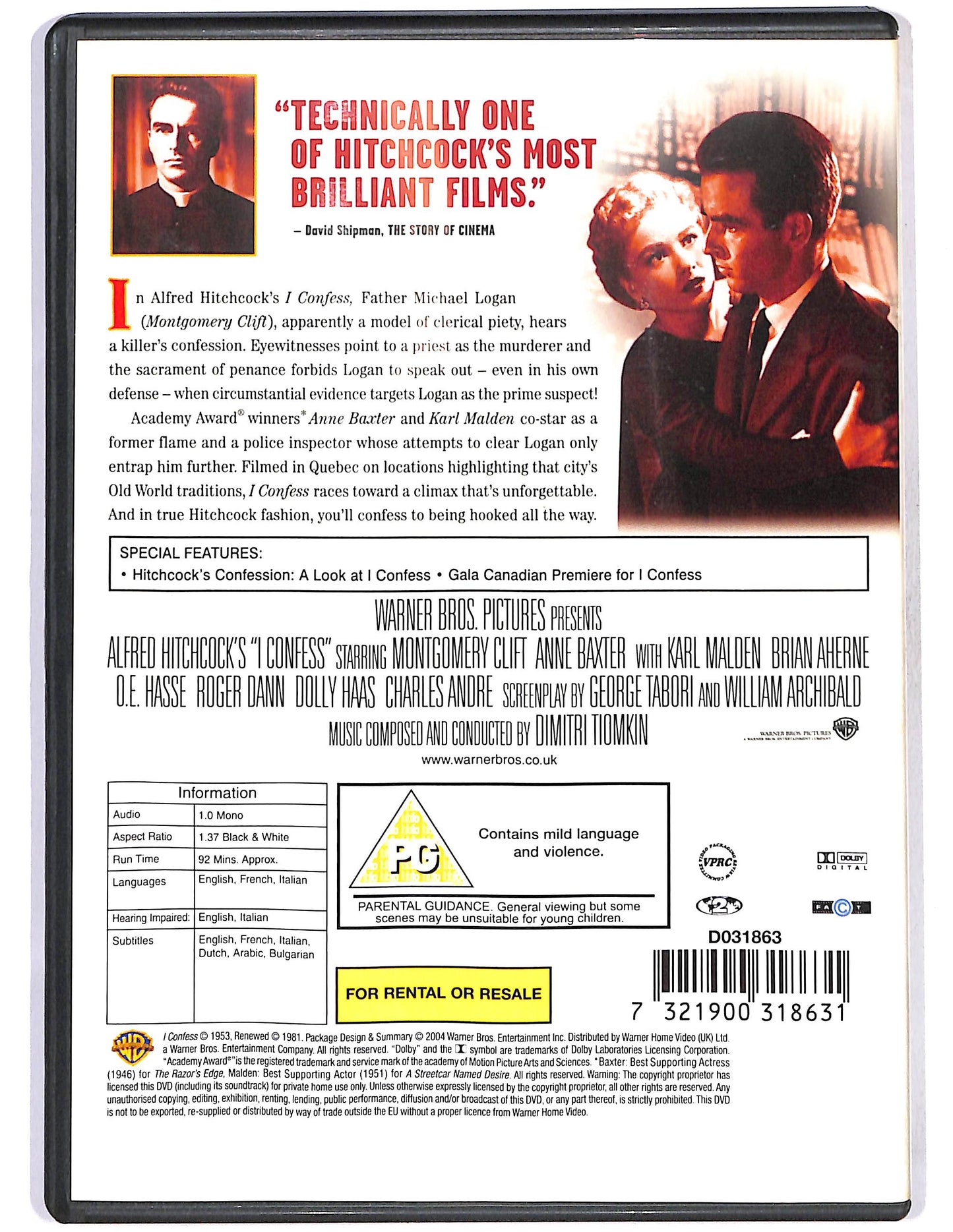 EBOND I Confess EDITORIALE DVD DB695350