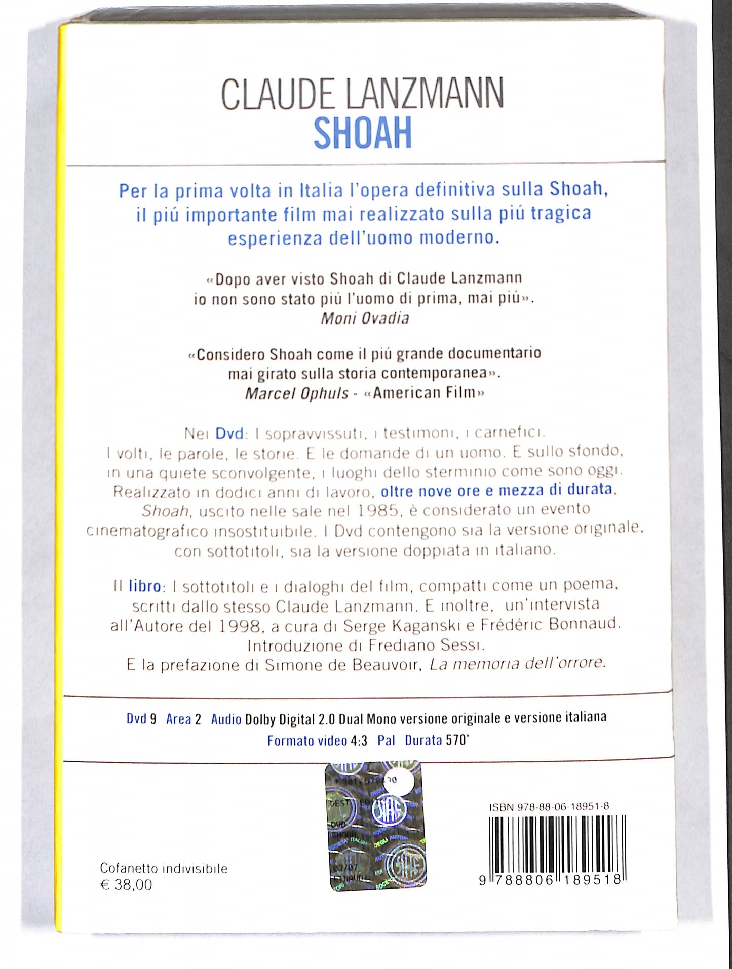 EBOND Shoah 4 DVD + LIBRO DVD DB695356