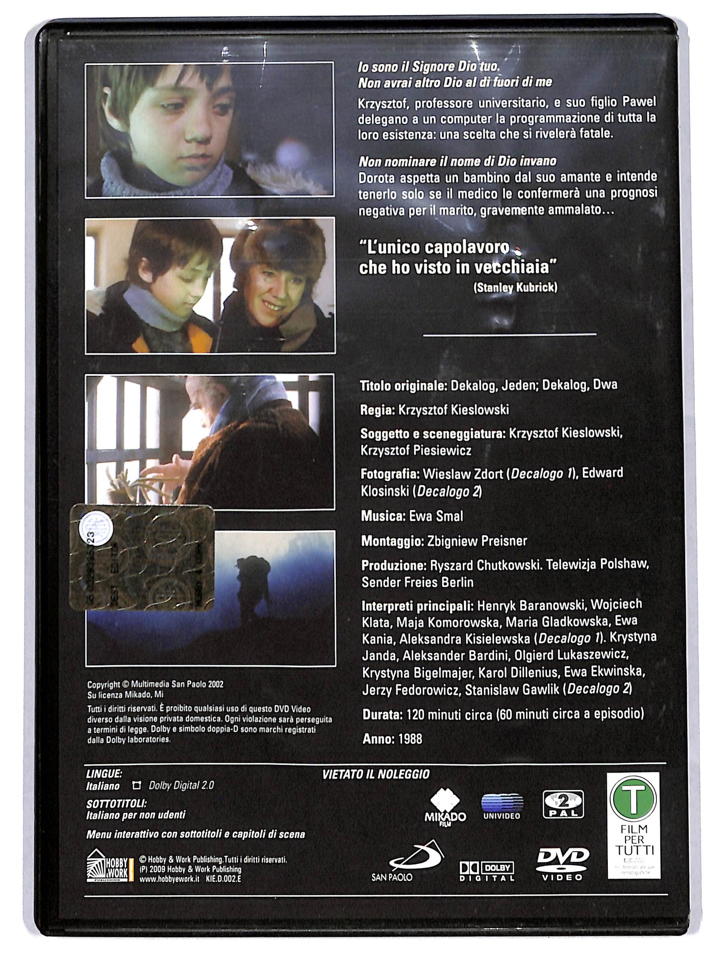 EBOND Il Decalogo cap. 1 - 2 EDITORIALE DVD DB697103