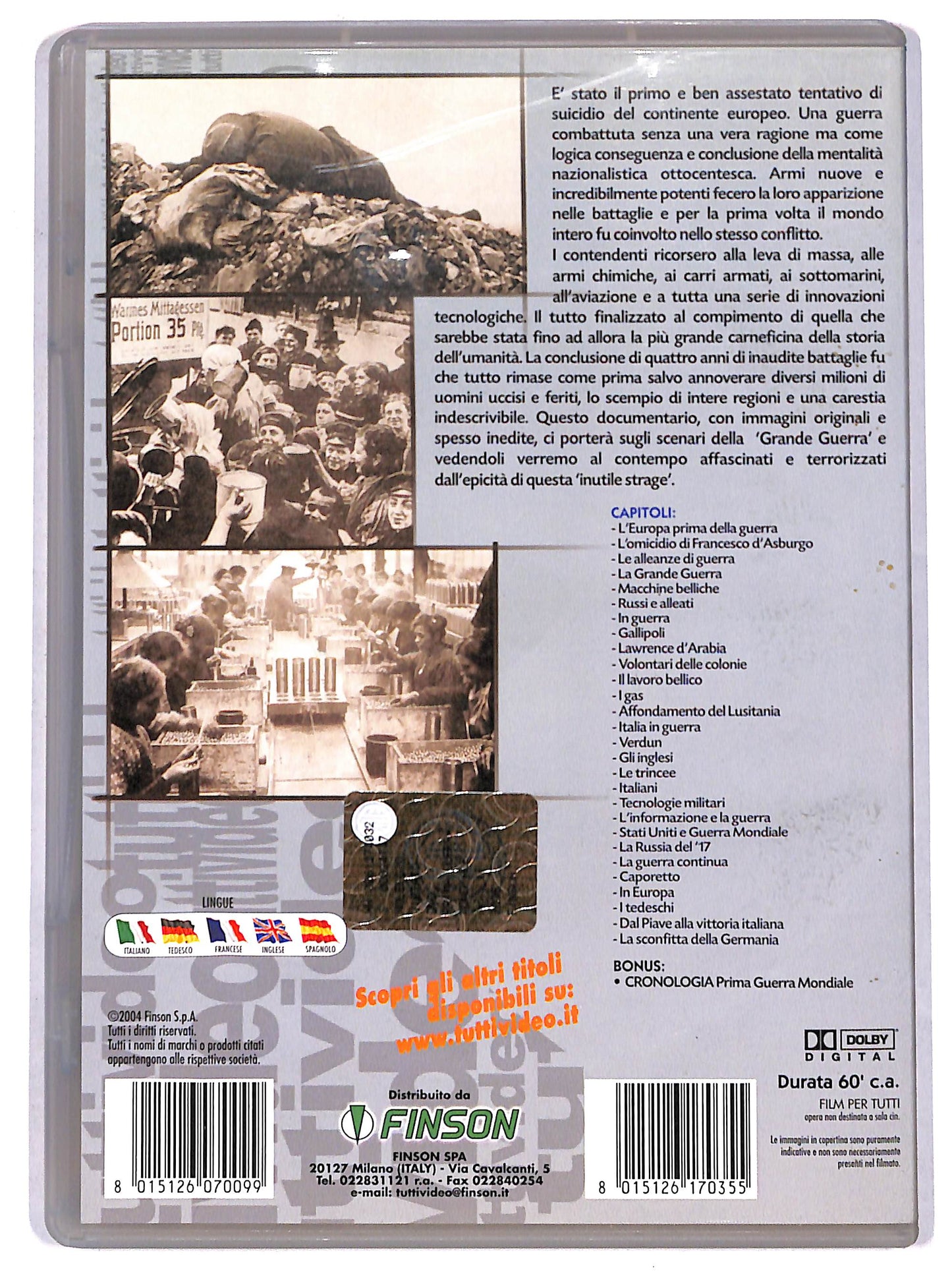 EBOND La Prima guerra mondiale le grandi battaglie EDITORIALE DVD DB697125