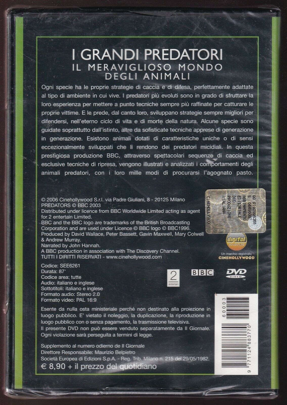 EBOND I Grandi Predatori Il Meraviglioso Mondo Degli Animali DVD DB697126