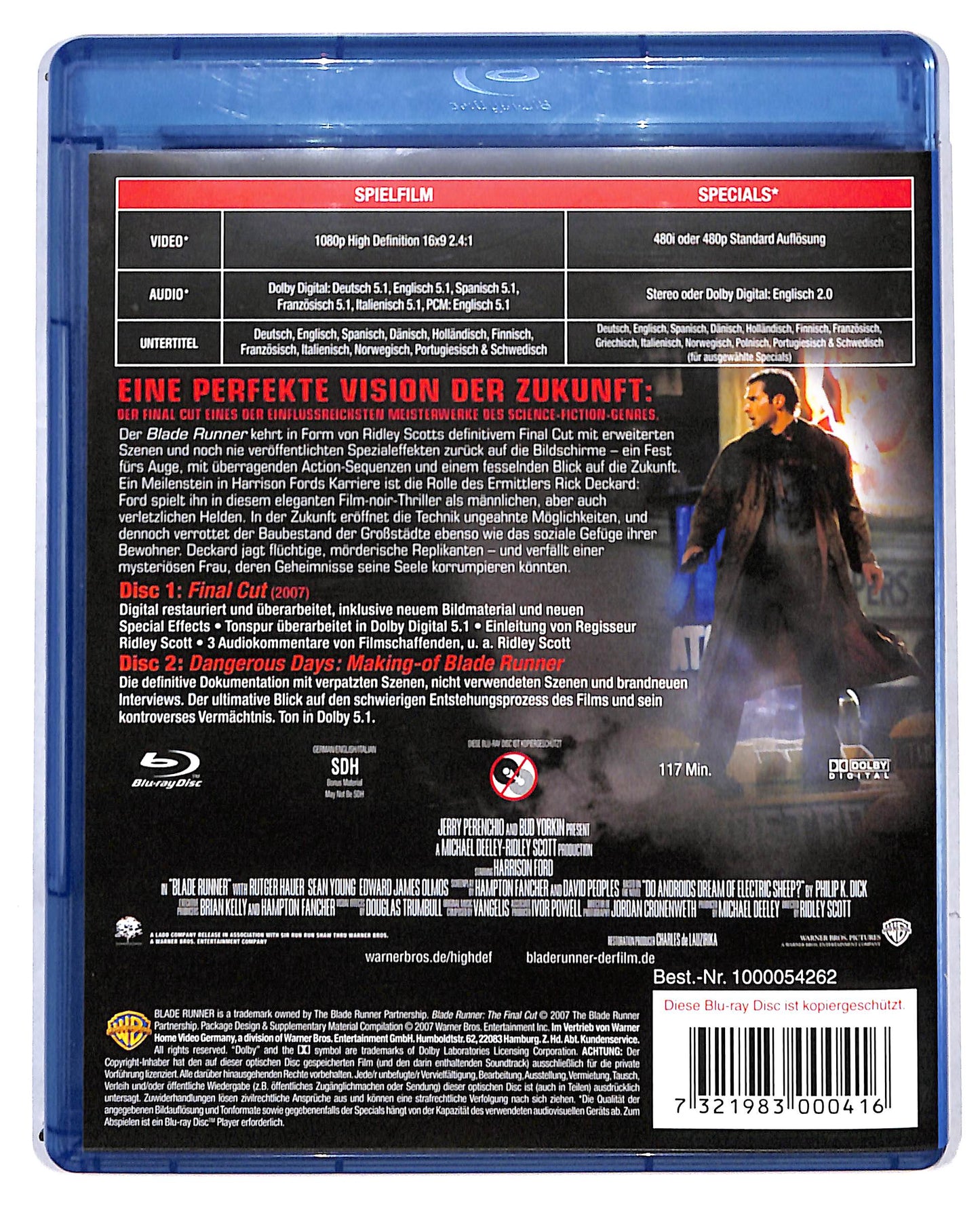 EBOND Blade Runner 2 discs special edition Final Cut BLURAY DB698814