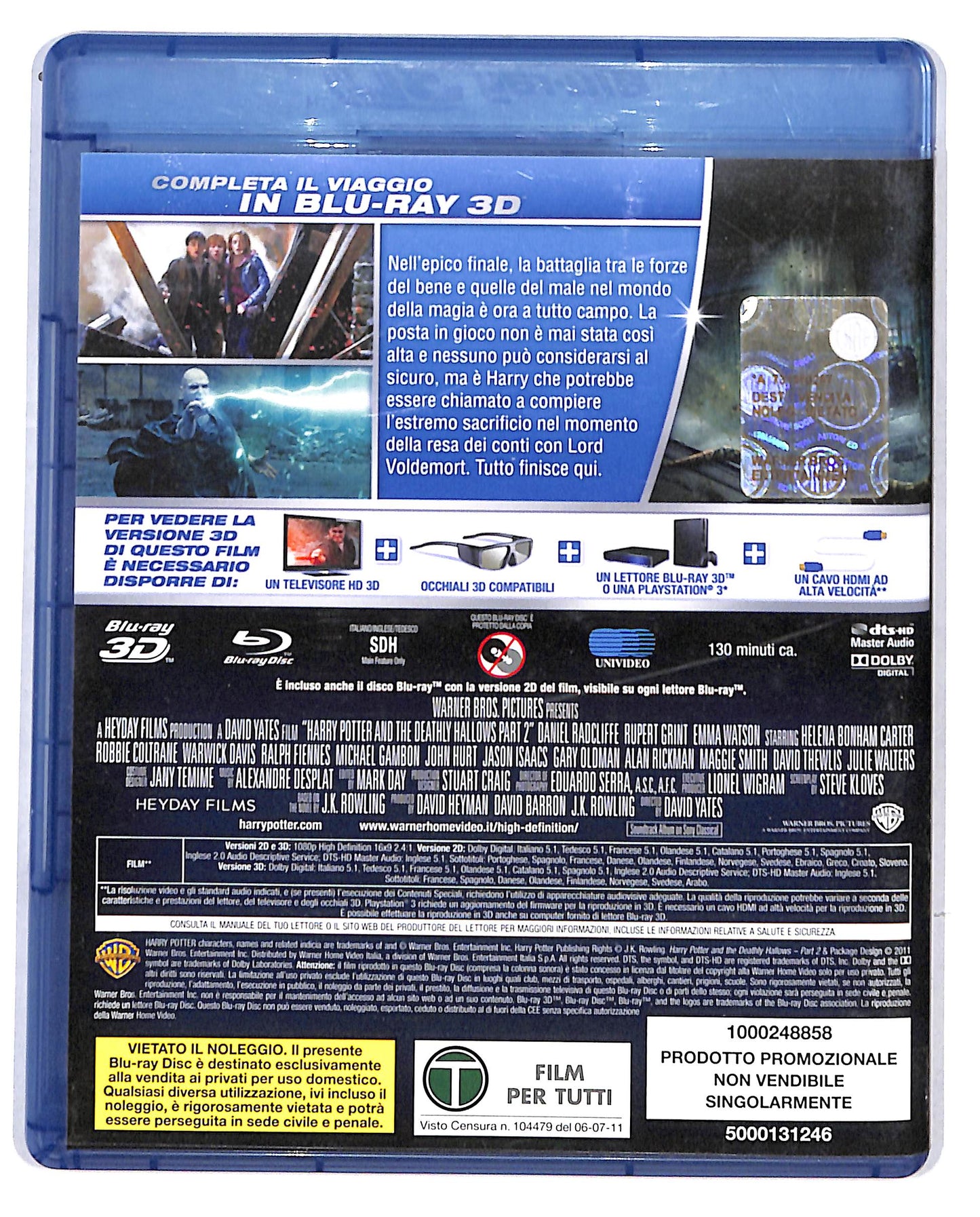 EBOND Harry Potter e i doni della morte parte 2 BLURAY 3D BLURAY DB698815