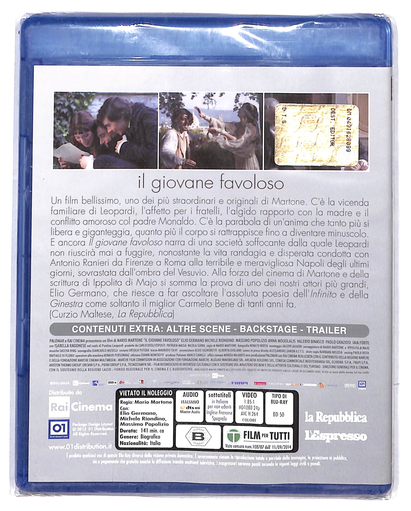 EBOND Il Giovane Favoloso EDITORIALE BLURAY DB698818