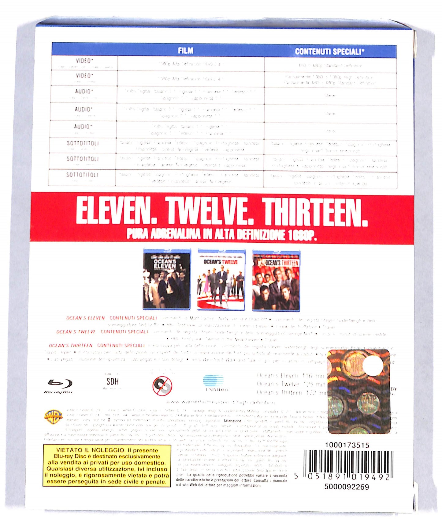 EBOND Ocean's 11 - 12 - 13 BLURAY DB698855