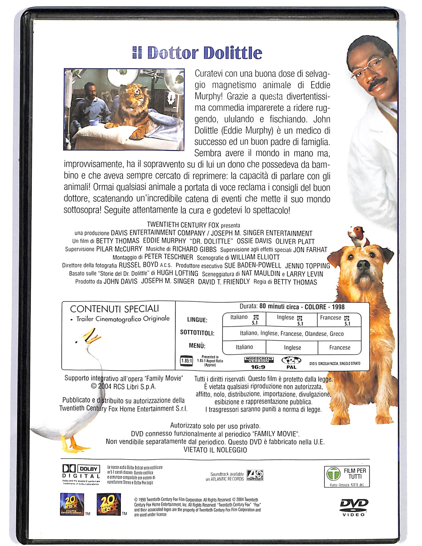 EBOND Il dottor Dolittle EDITORIALE DVD DB699701