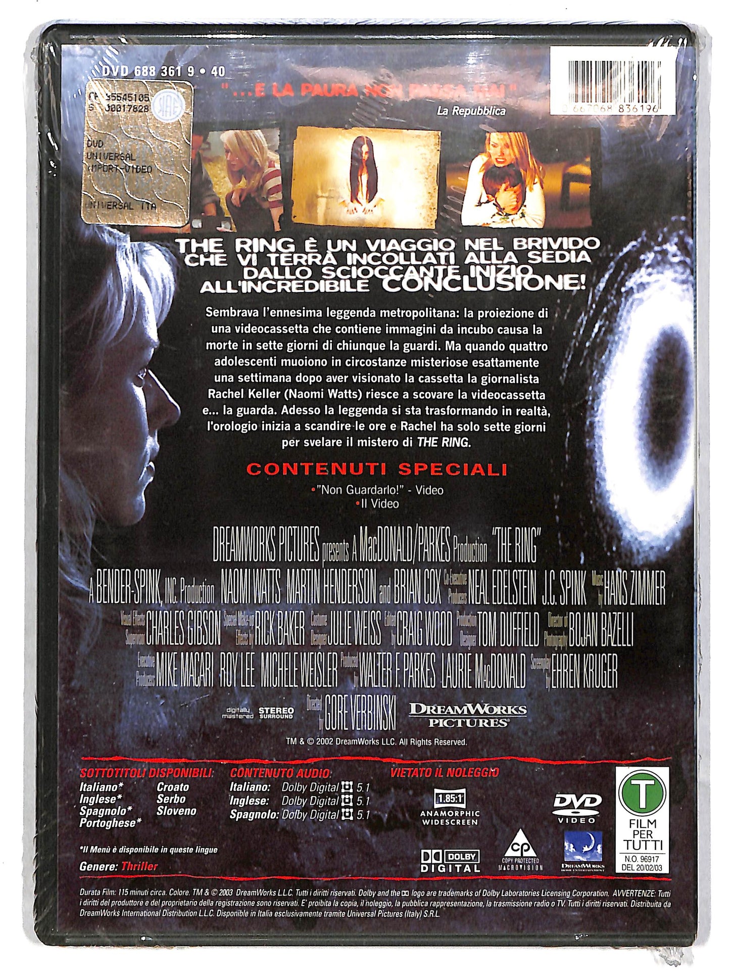 EBOND The Ring (film 2002) DVD DB699918