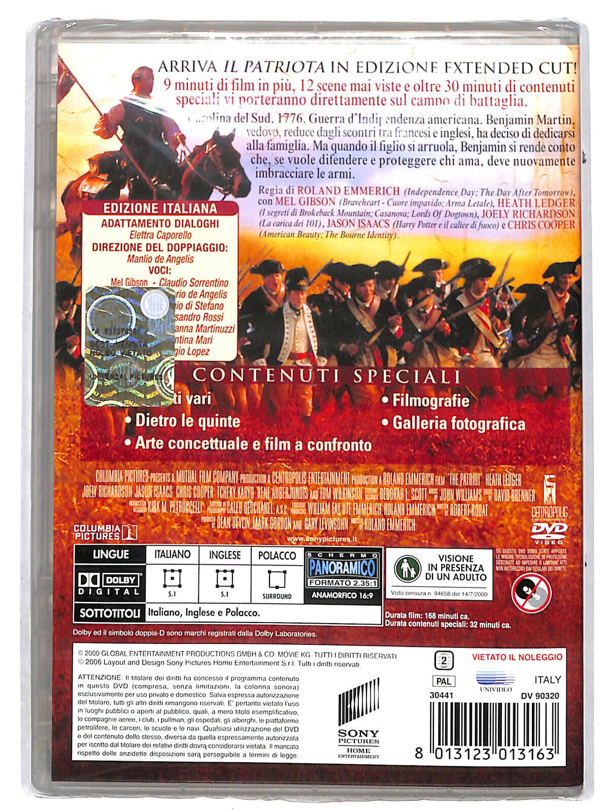 EBOND Il Patriota Extended Cut DVD DB699926