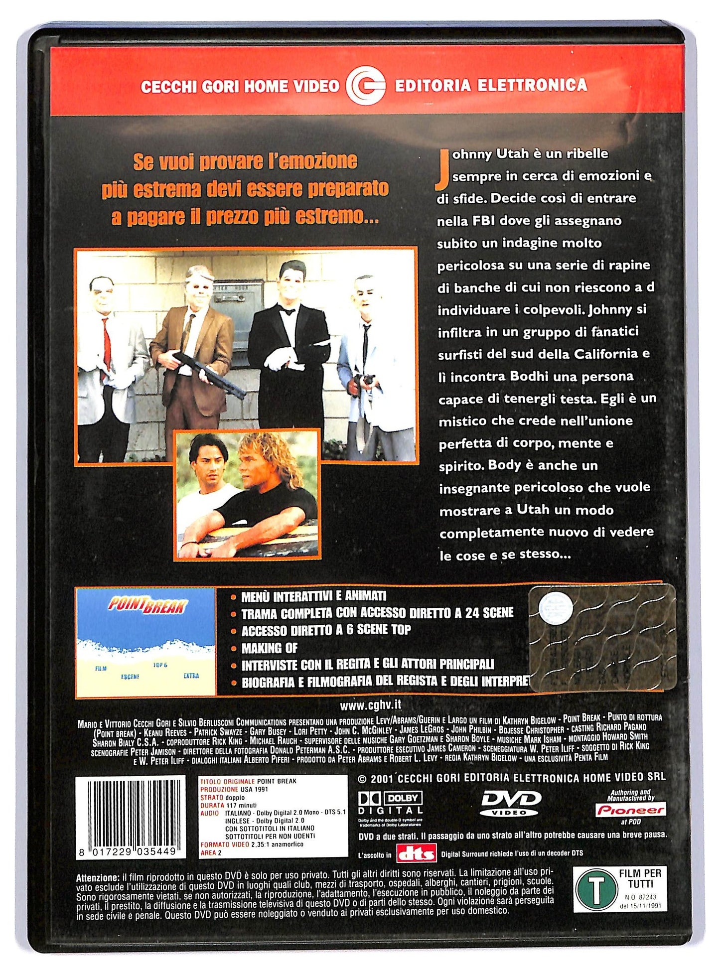 EBOND Point Break Punto di rottura DVD DB700115