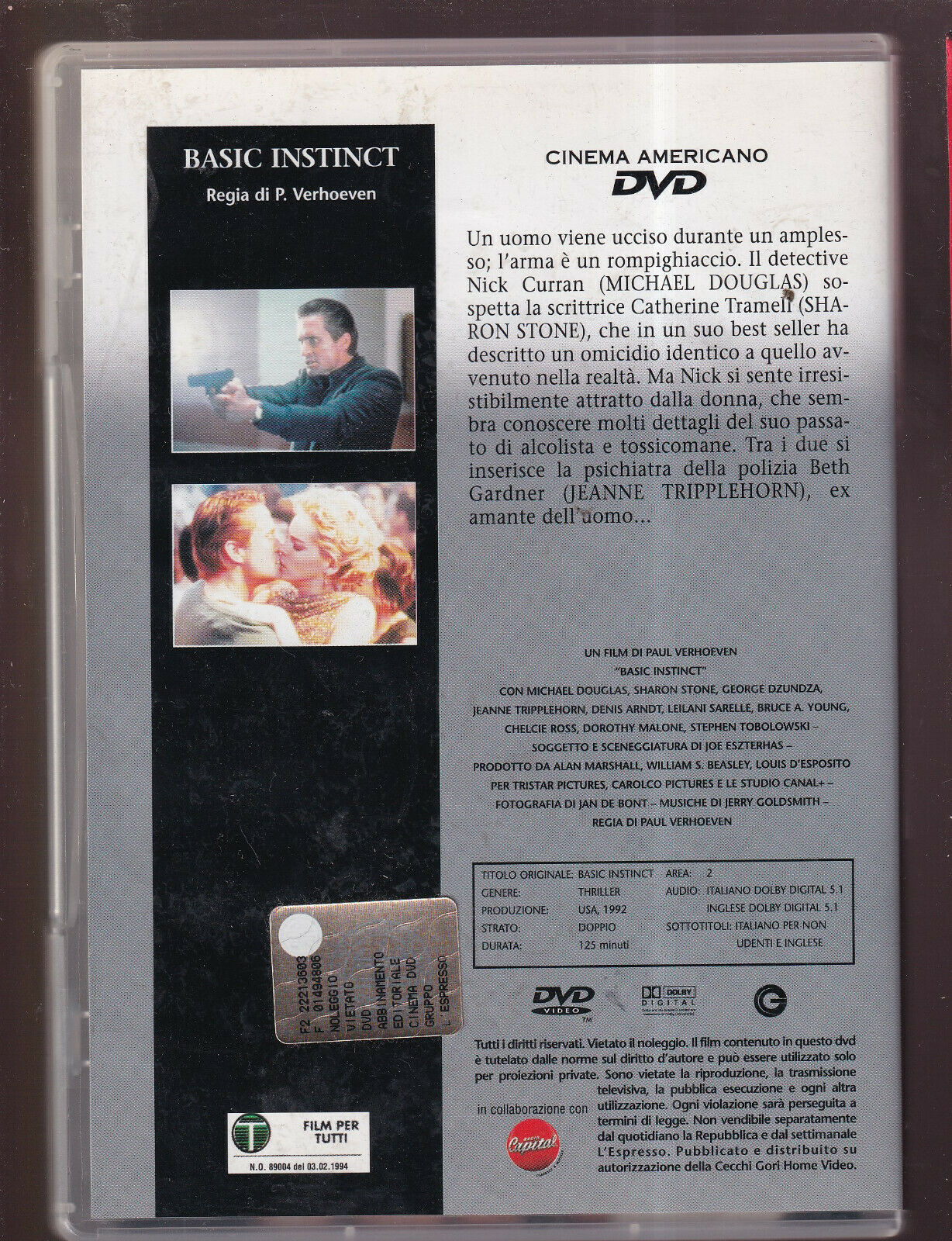 EBOND Basic Instinct Editoriale DVD DB701133