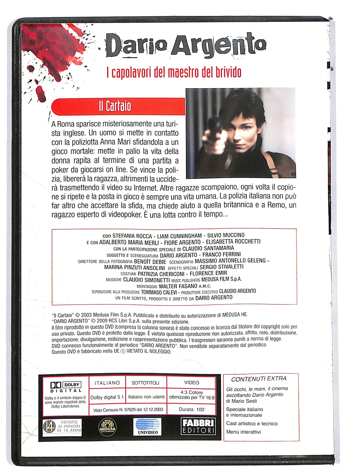 EBOND Dario Argento - Il cartaio EDITORIALE DVD DB701142