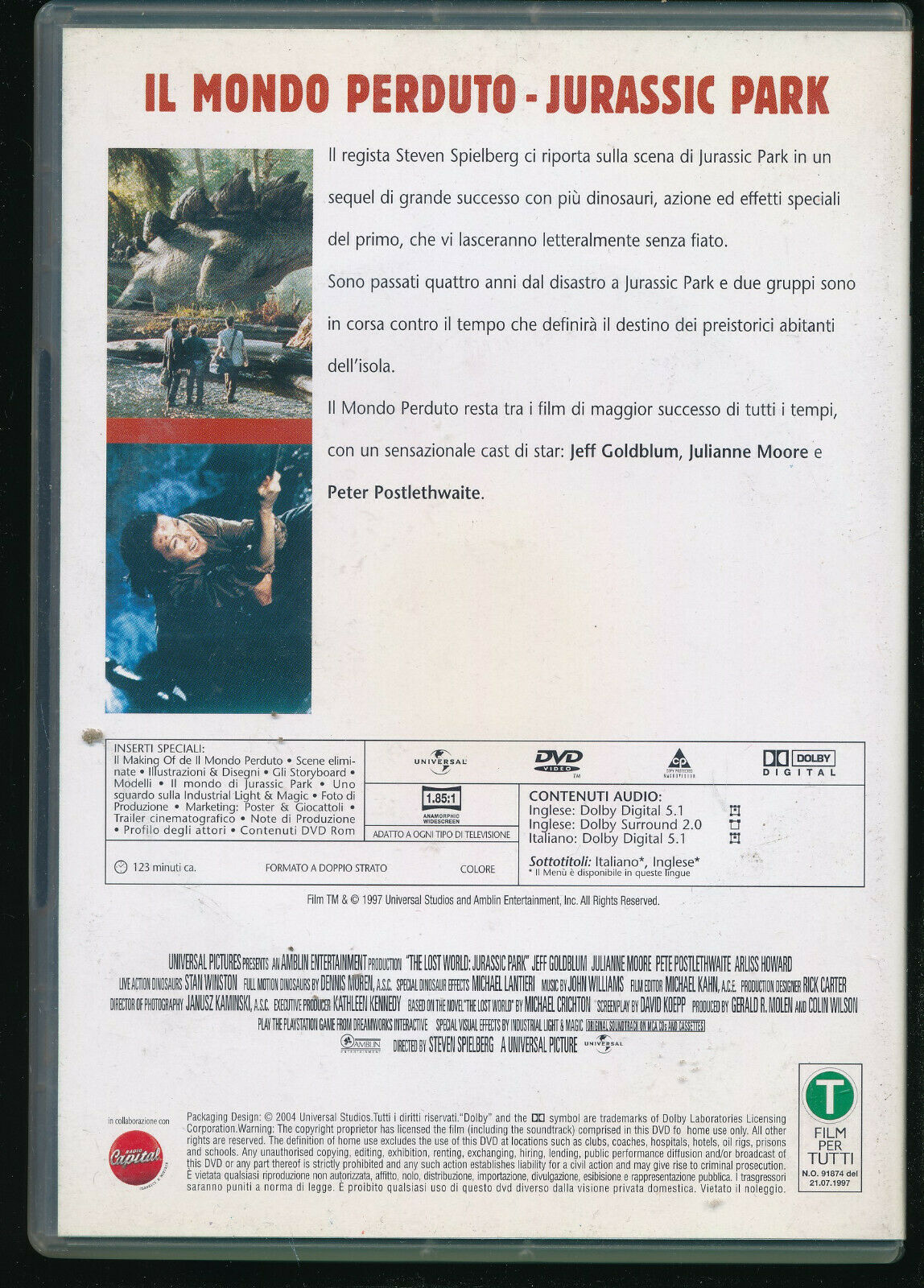 EBOND Jurassic Park Il Mondo Perduto Editoriale DVD DB701169