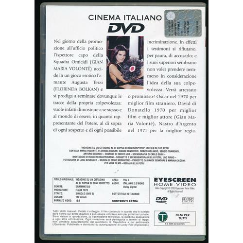 EBOND Indagine Su Un Cittadino Al Di Sopra Di Ogni Sospetto DVD DB701223