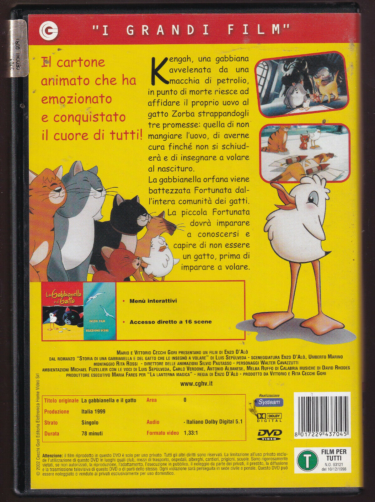 EBOND La Gabbianella e Il Gatto DVD DB701318