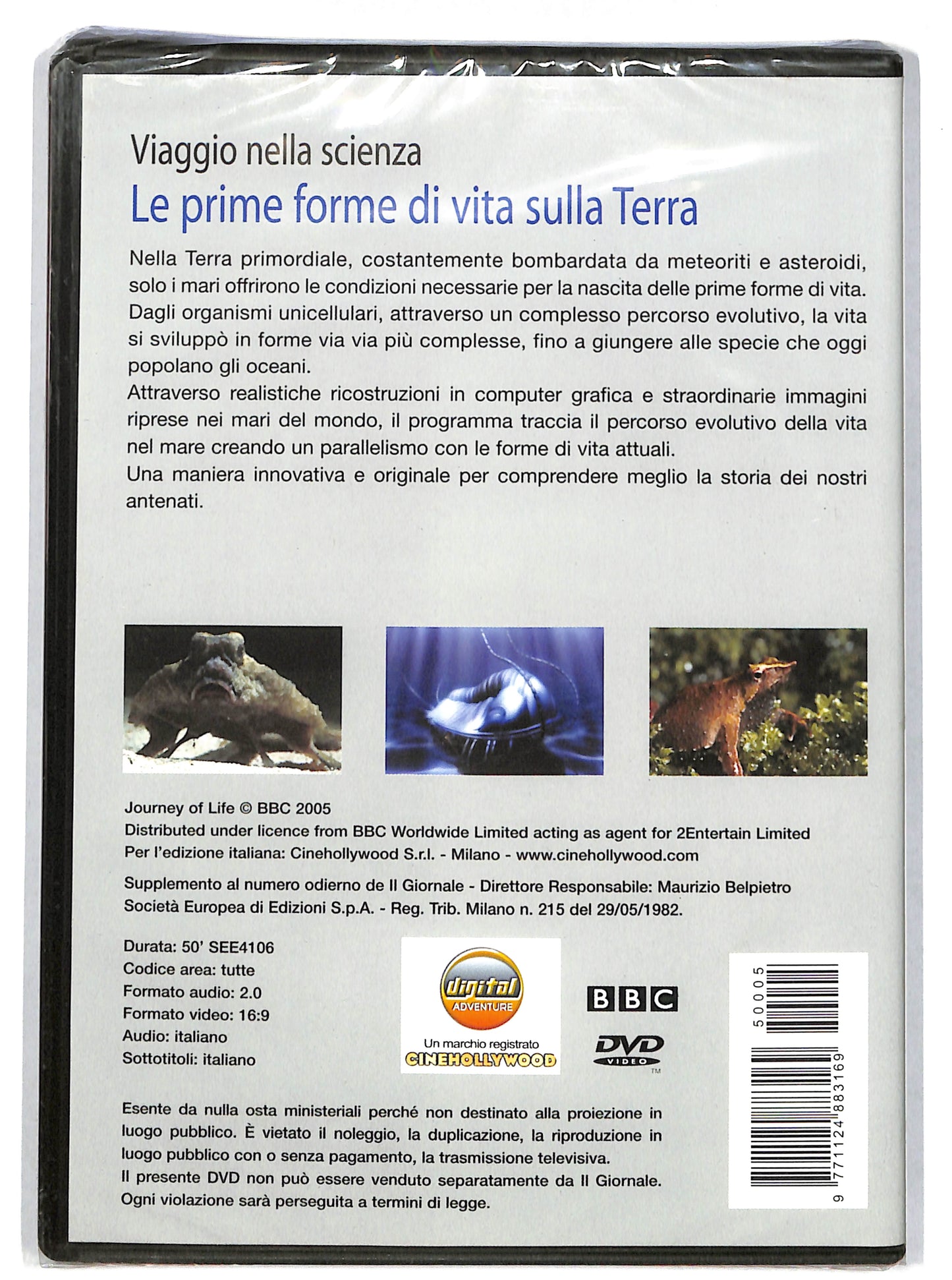 EBOND Le prime forme di vita sulla terra EDITORIALE DVD DB701622