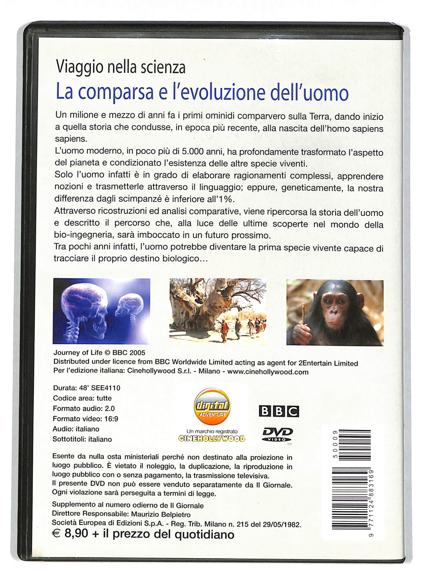 EBOND La comparsa e l'evoluzione dell'uomo vol 9 EDITORIALE DVD DB701626