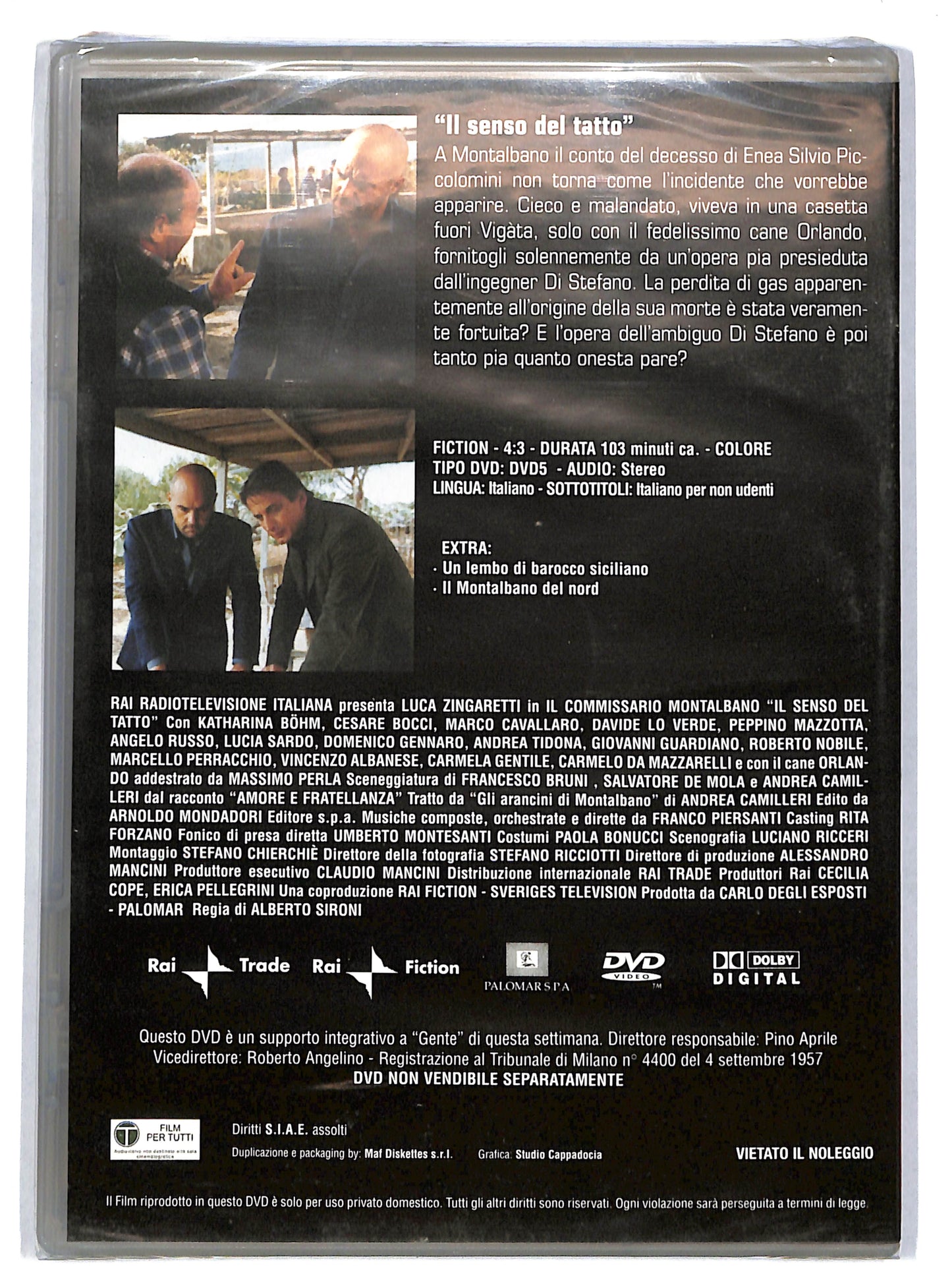 EBOND Il commissario Montalbano Il senso del tatto EDITORIALE DVD DB701643