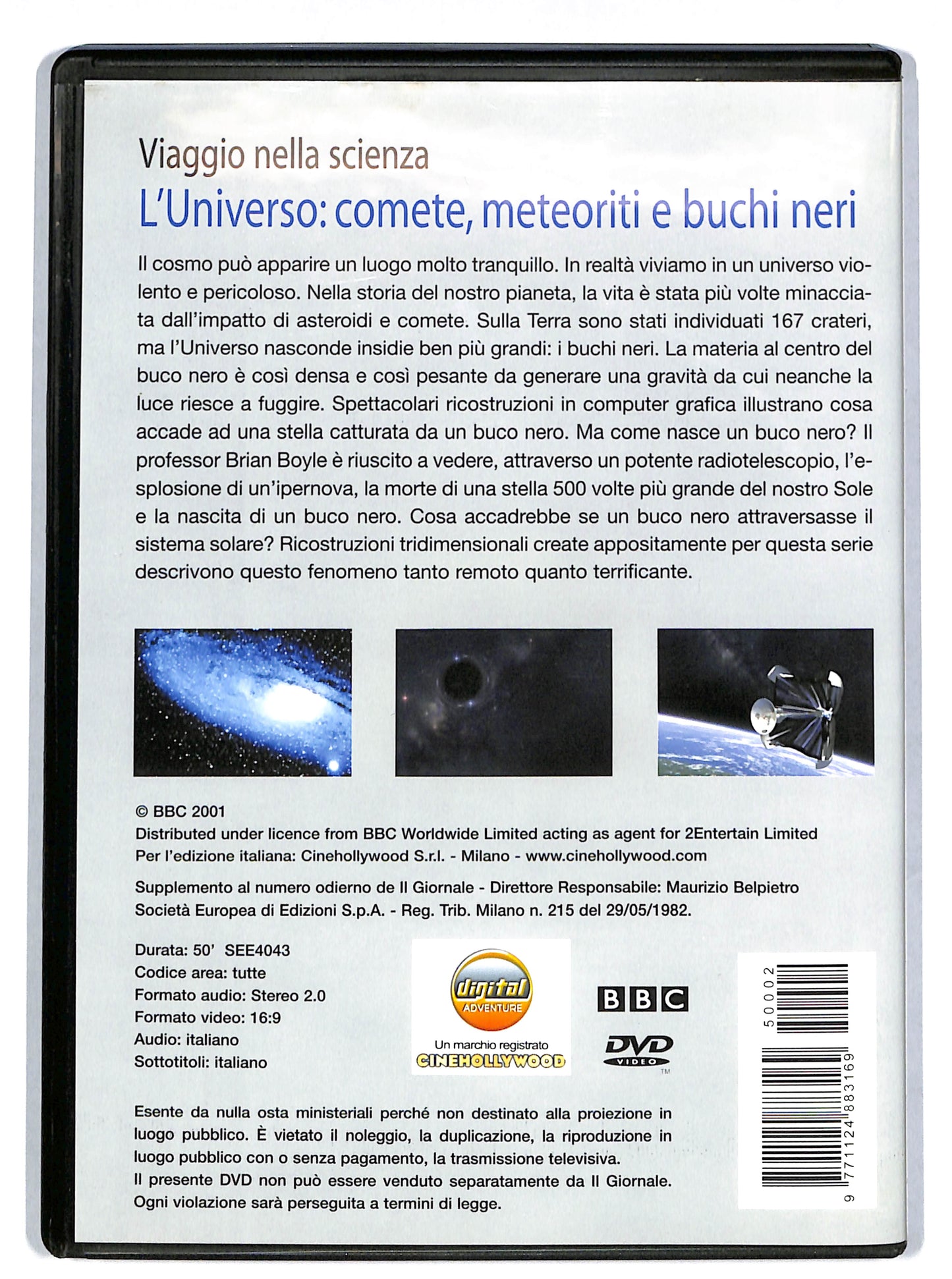 EBOND L'universo comete meteoriti e buchi neri EDITORIALE DVD DB701649