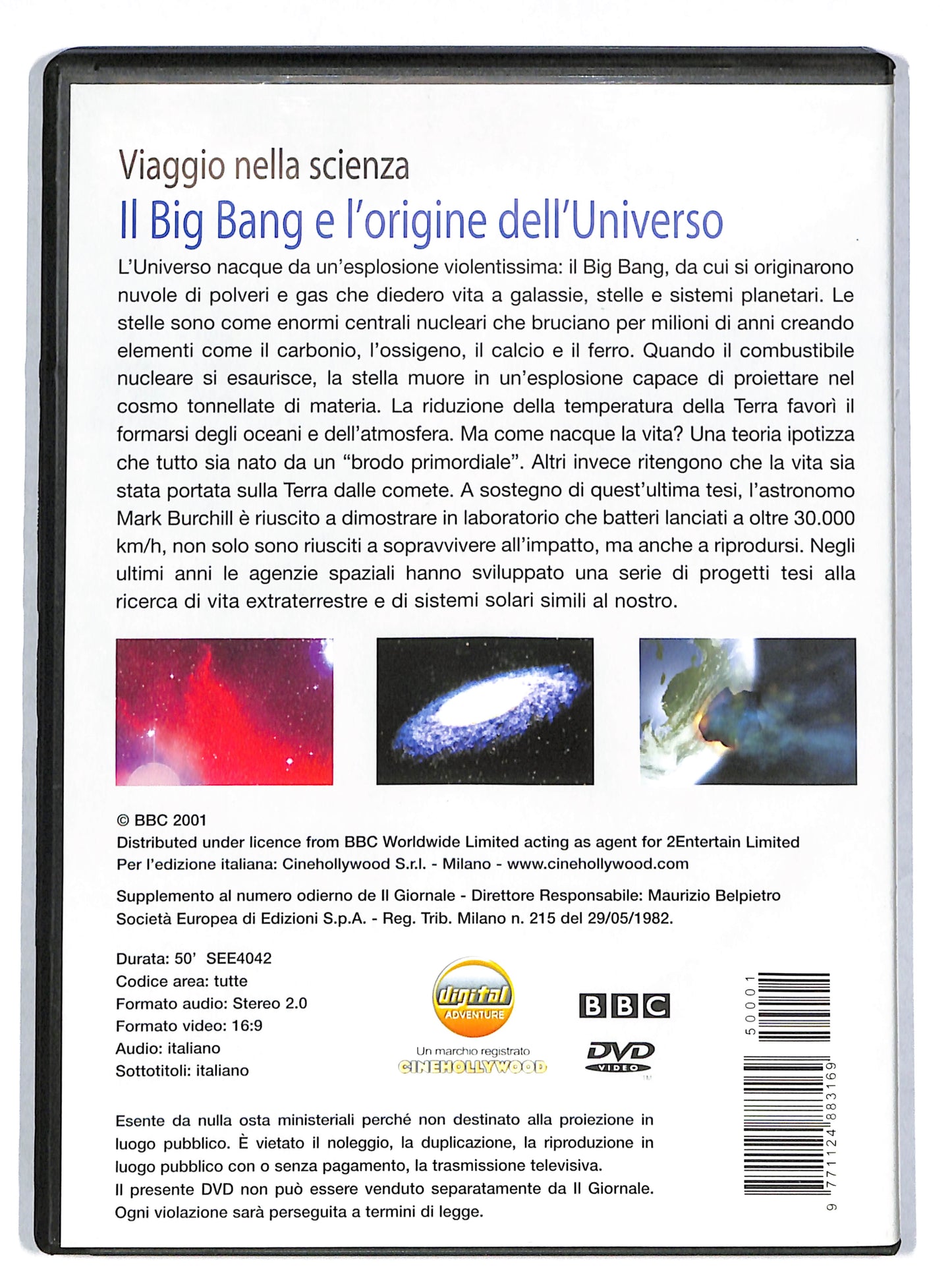 EBOND Il Big Bang e l'origine dell'universo vol 1 EDITORIALE DVD DB701650