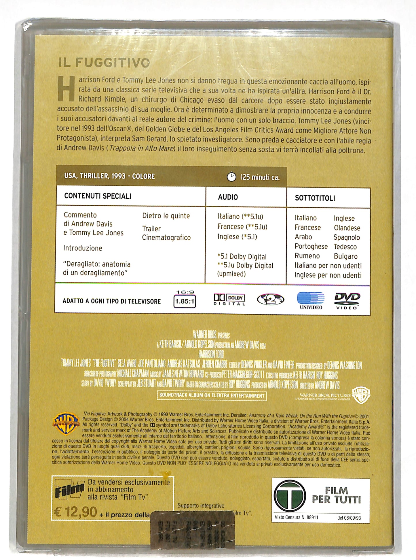 EBOND Il fuggitivo EDITORIALE DVD DB701659