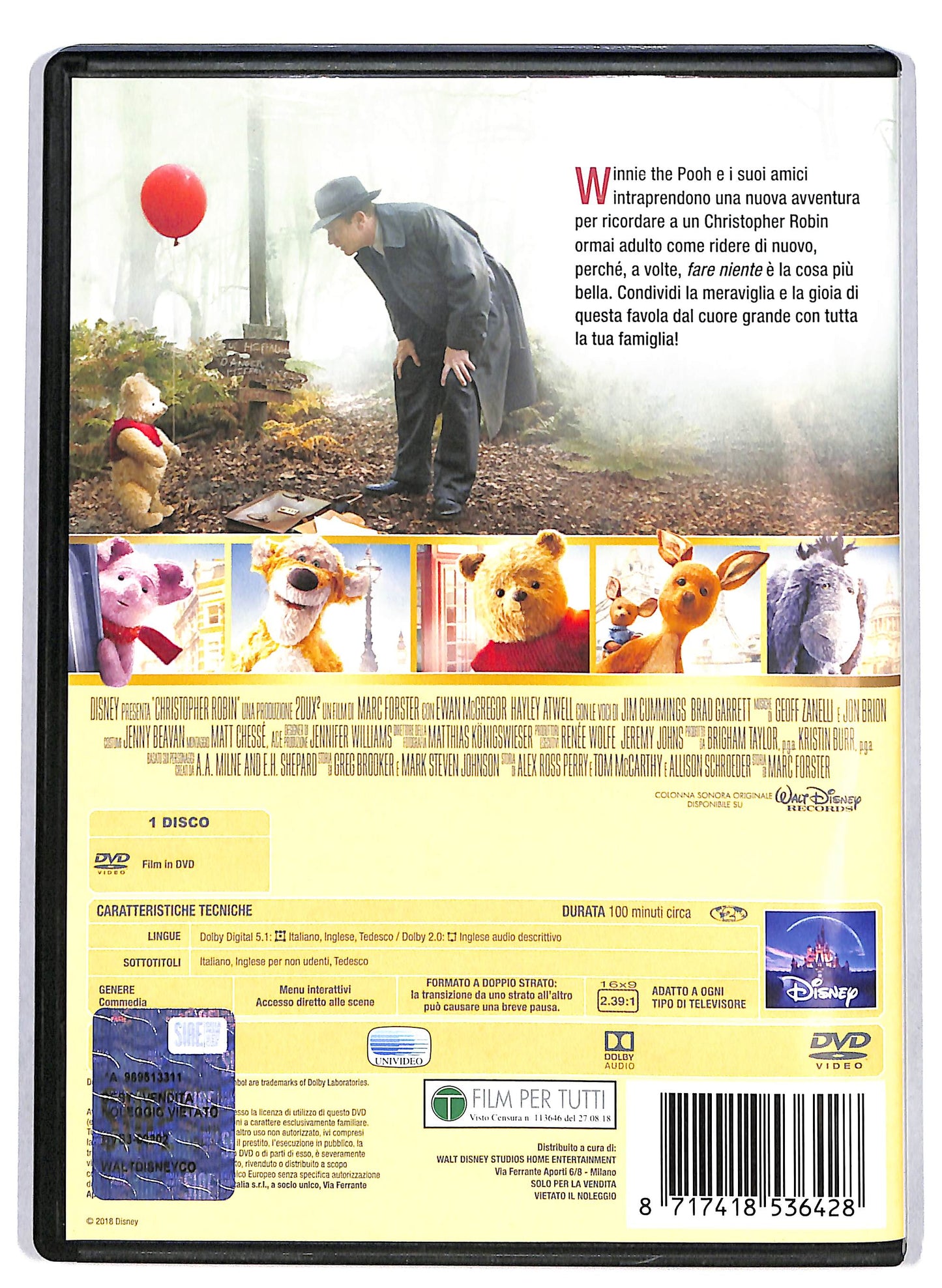 EBOND Ritorno al bosco dei 100 Acri DVD DB701805