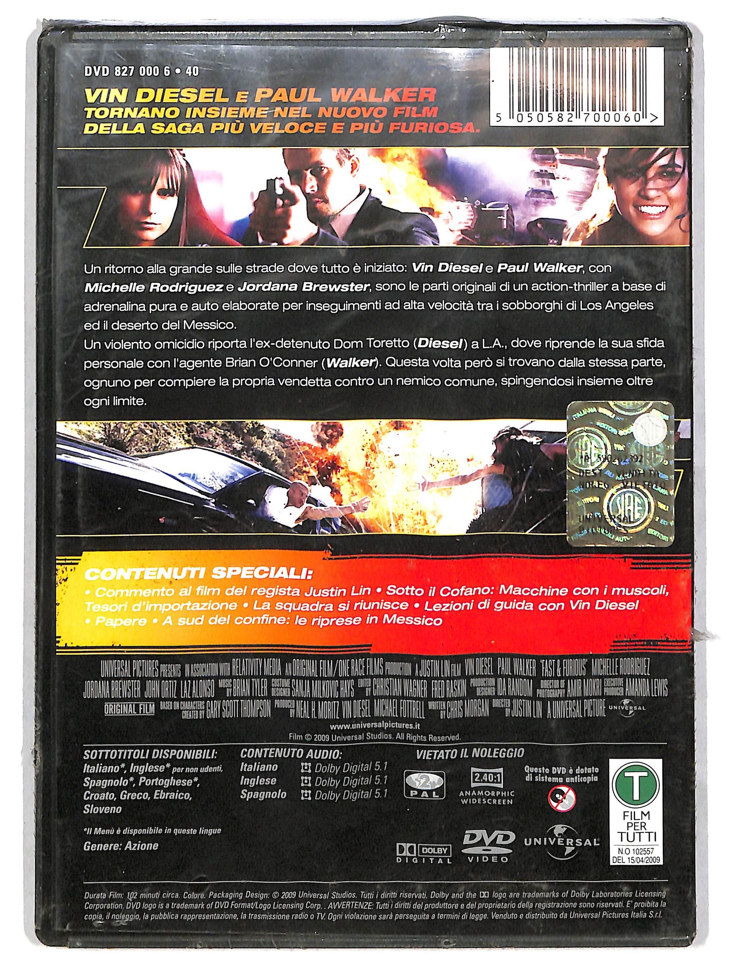 EBOND Fast & Furious. Solo parti originali DVD DB702236