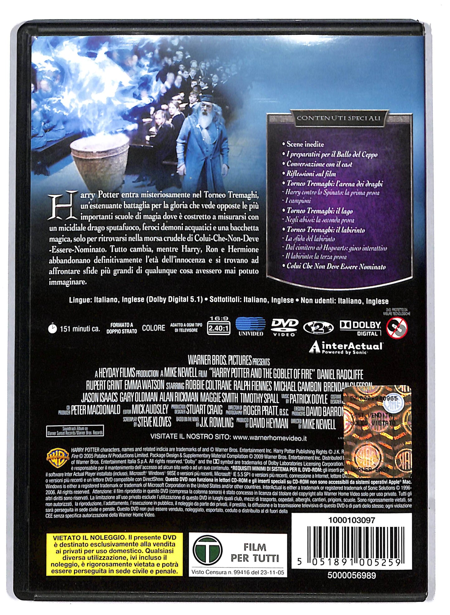 EBOND Harry Potter e il calice di fuoco EDIZIONE SPECIALE DVD DB702239