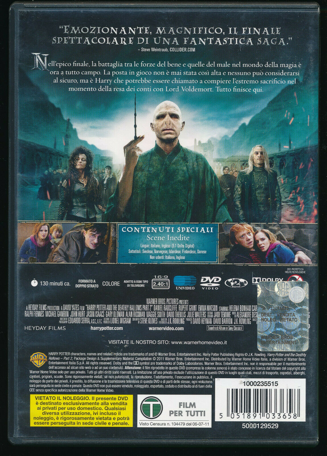 EBOND Harry Potter E I Doni Della Morte - Parte 2 DVD DB702242