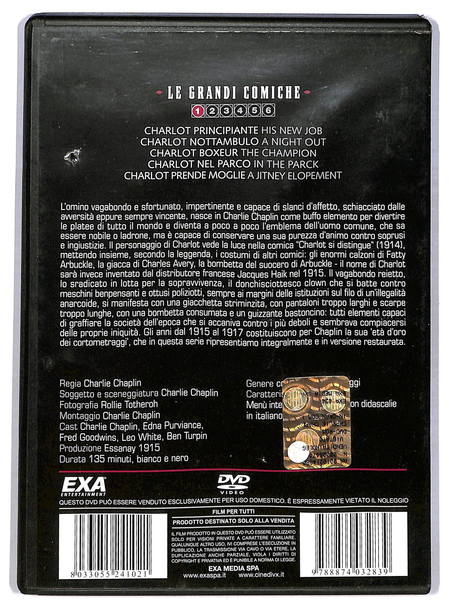 EBOND Charlie Chaplin Le Grandi Comiche Volume 1 DVD DB702862