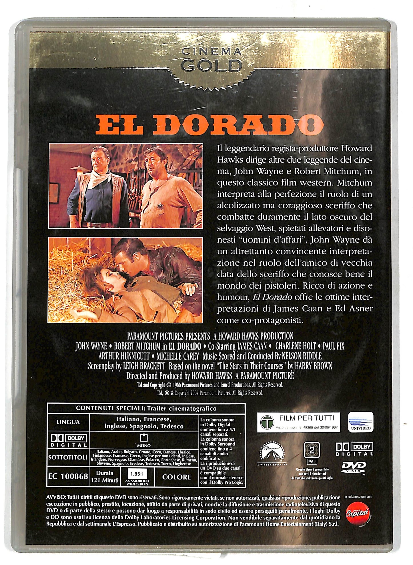 EBOND Cinema Gold - El Dorado EDITORIALE DVD DB702915