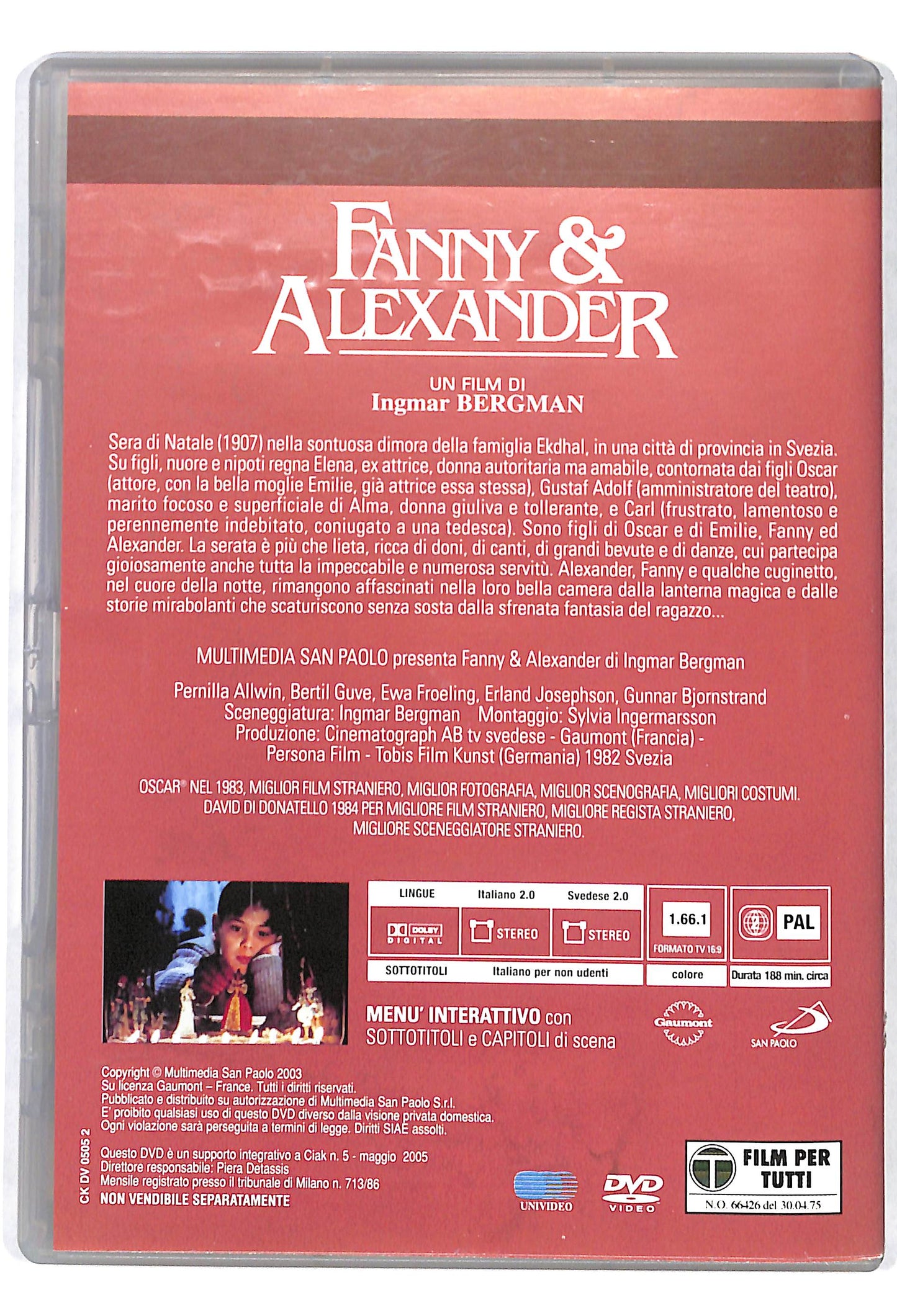EBOND Fanny & Alexander EDITORIALE DVD DB702930