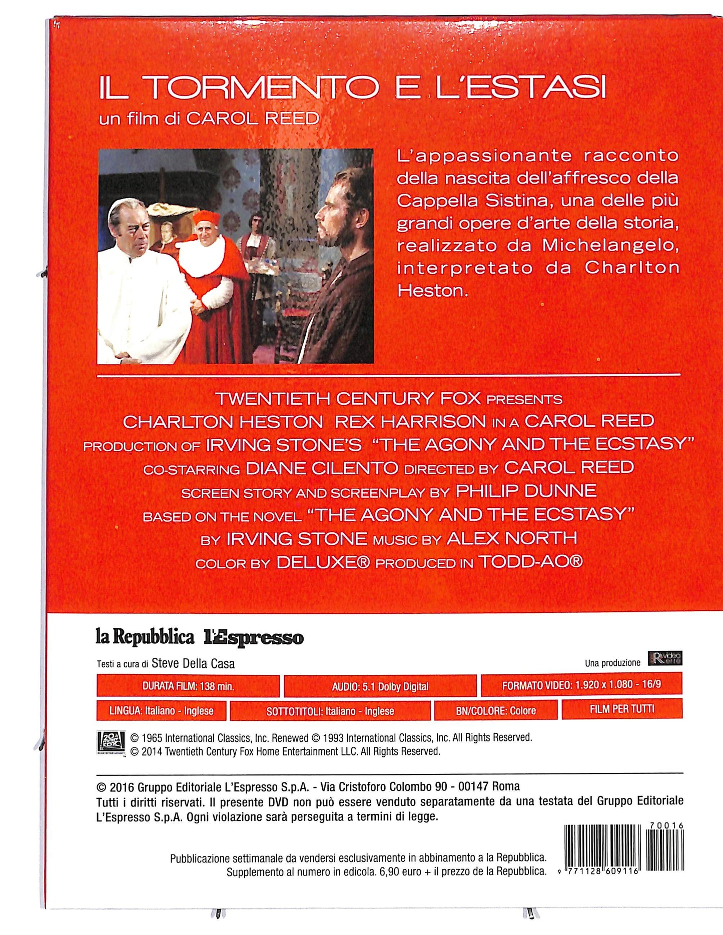EBOND Il tormento e l'estasi vol.16 EDITORIALE DVD DB702958