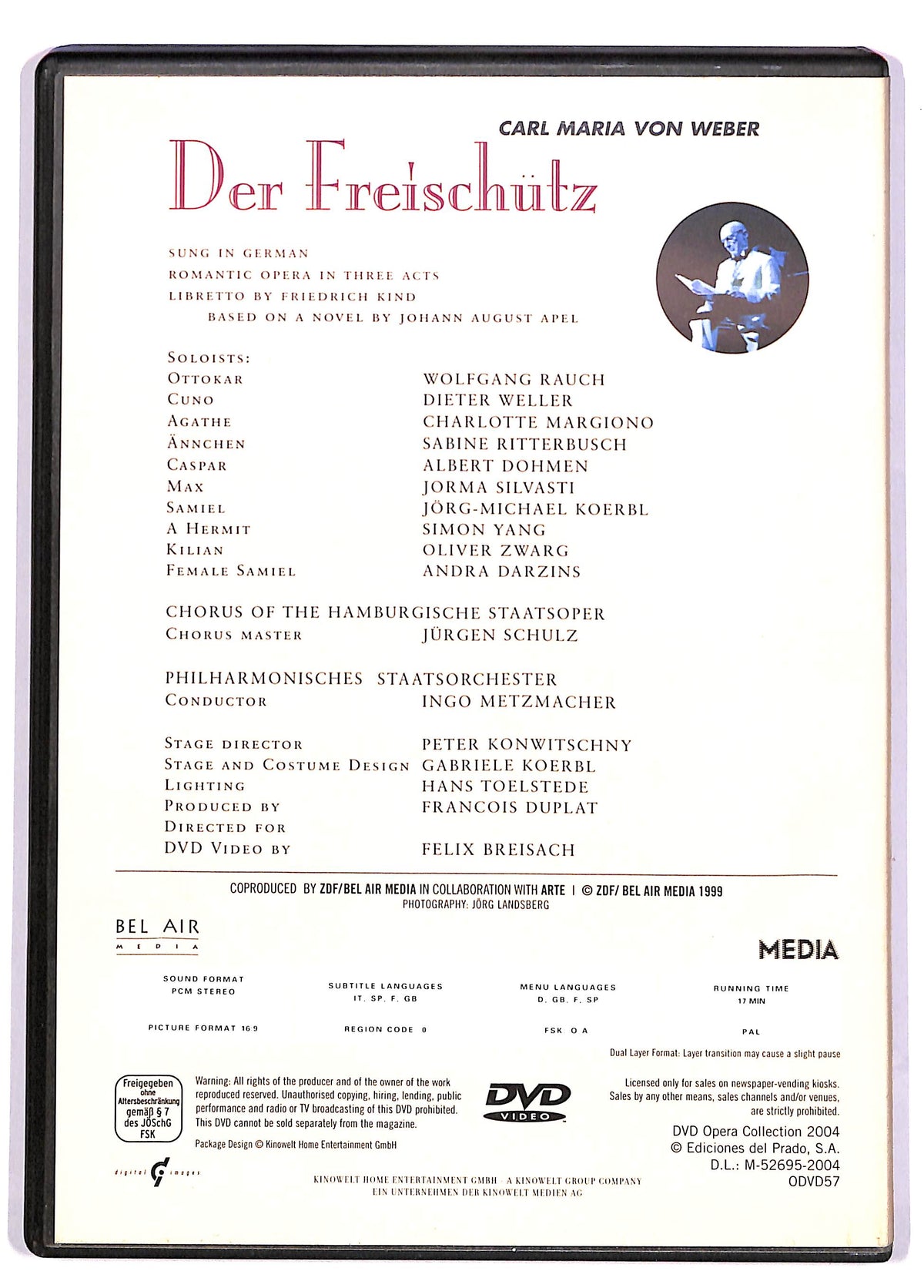 EBOND Der Freischutz Carl Maria Von Weber EDITORIALE DVD DB703118