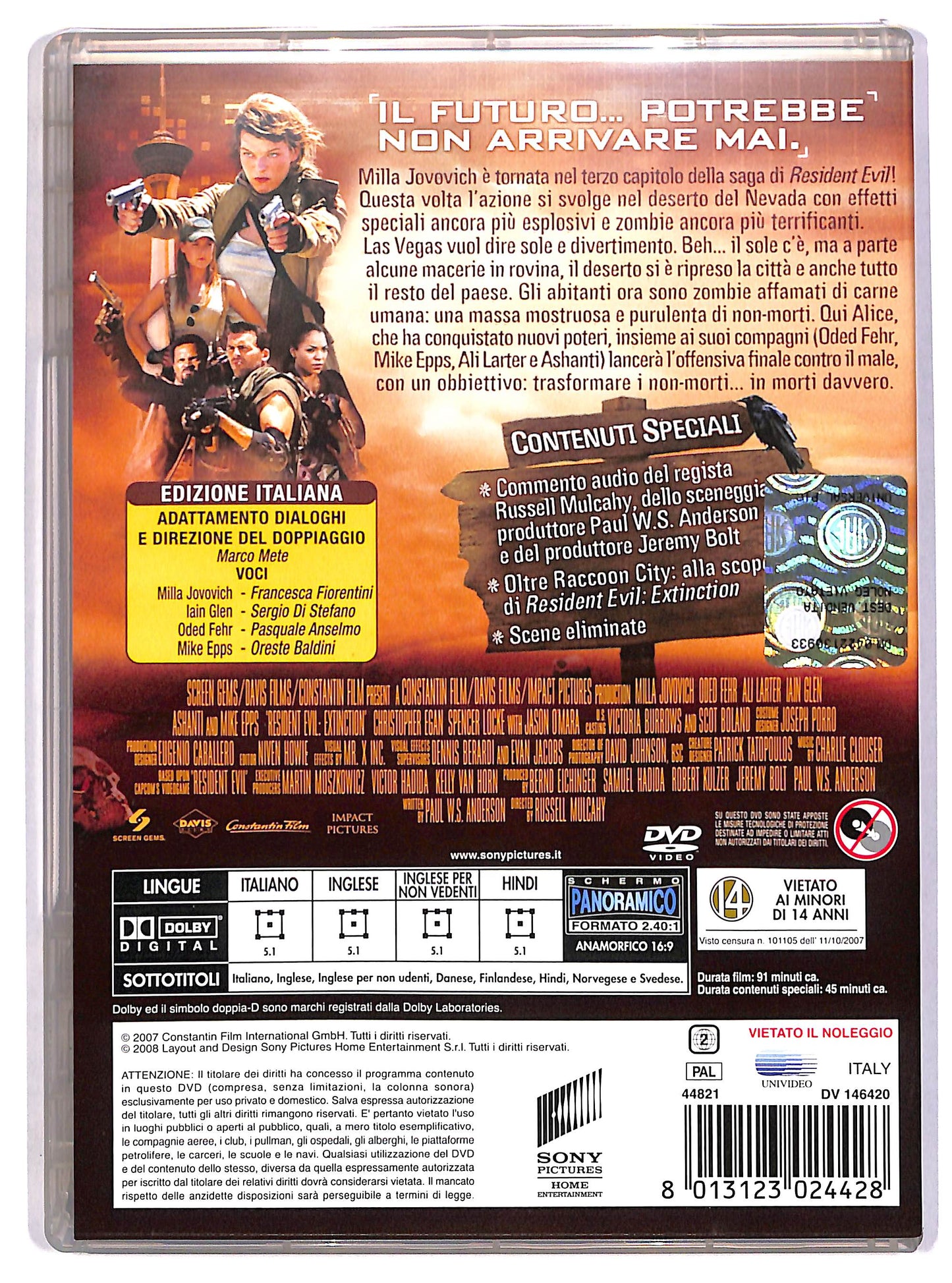 EBOND Resident Evil Extinction DVD DB703202