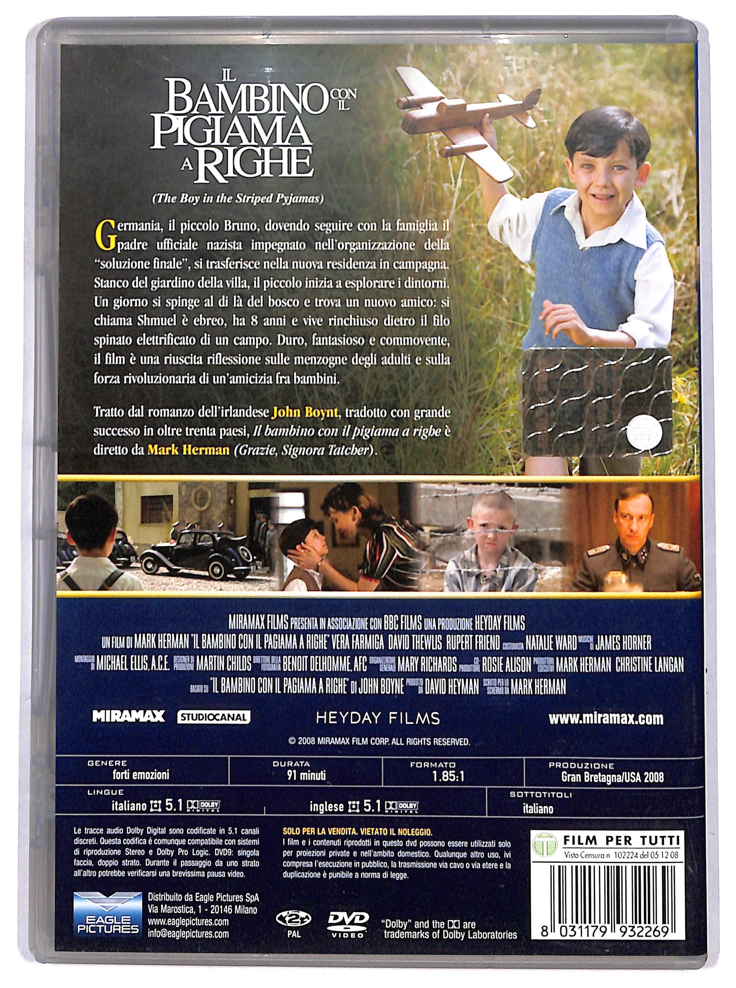 EBOND il bambino con il pigiama a righe DVD DB703415