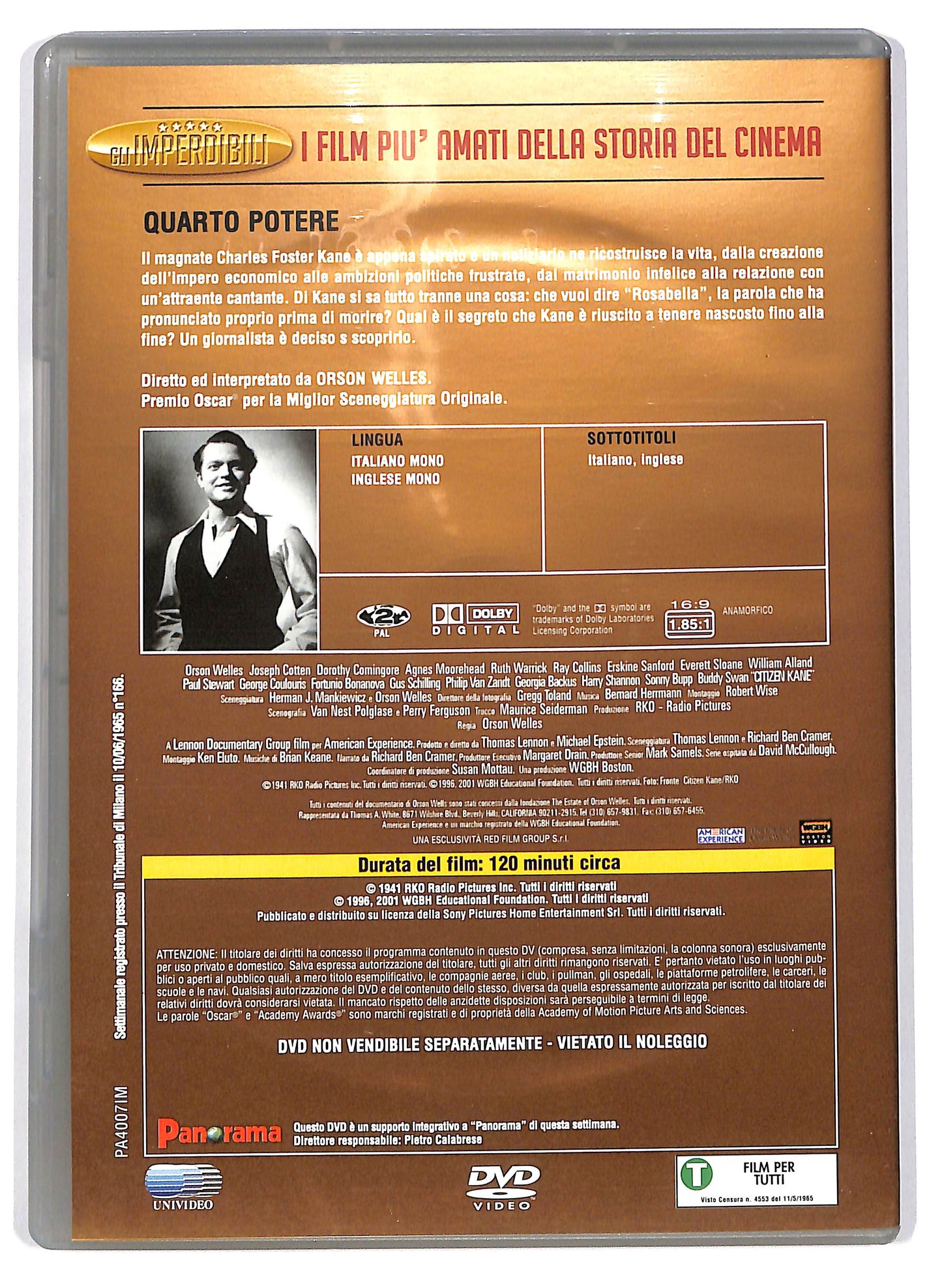 EBOND Gli Imperdibili - Quarto potere Vol 22 EDITORIALE DVD DB703855