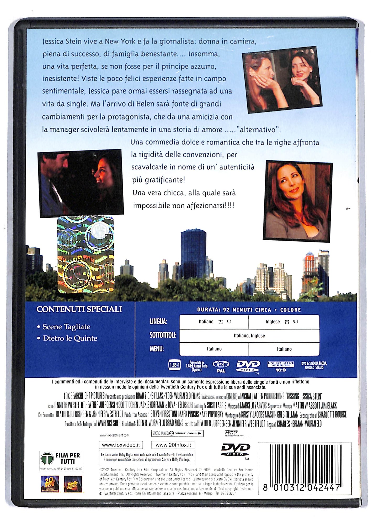 EBOND Kissing Jessica Stein DVD DB703908