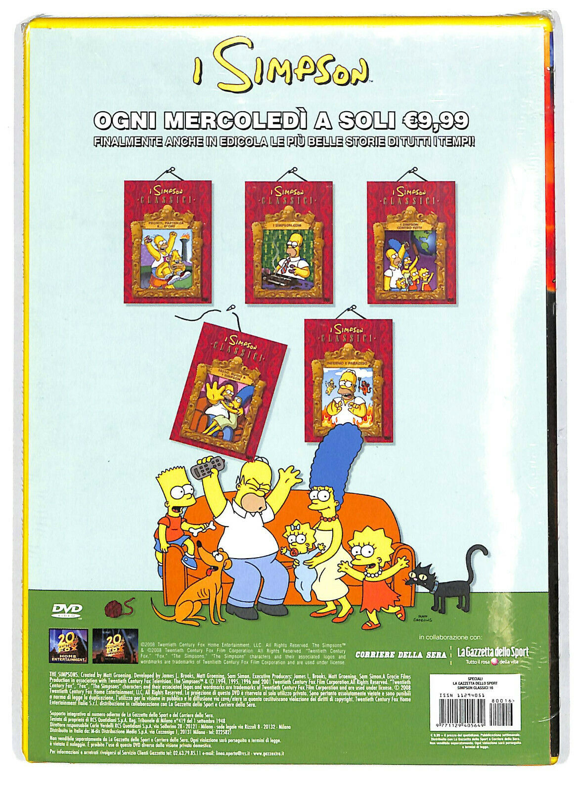 EBOND I Simpson - La Paura Fa Novanta Vol.16 Editoriale DVD DB704457