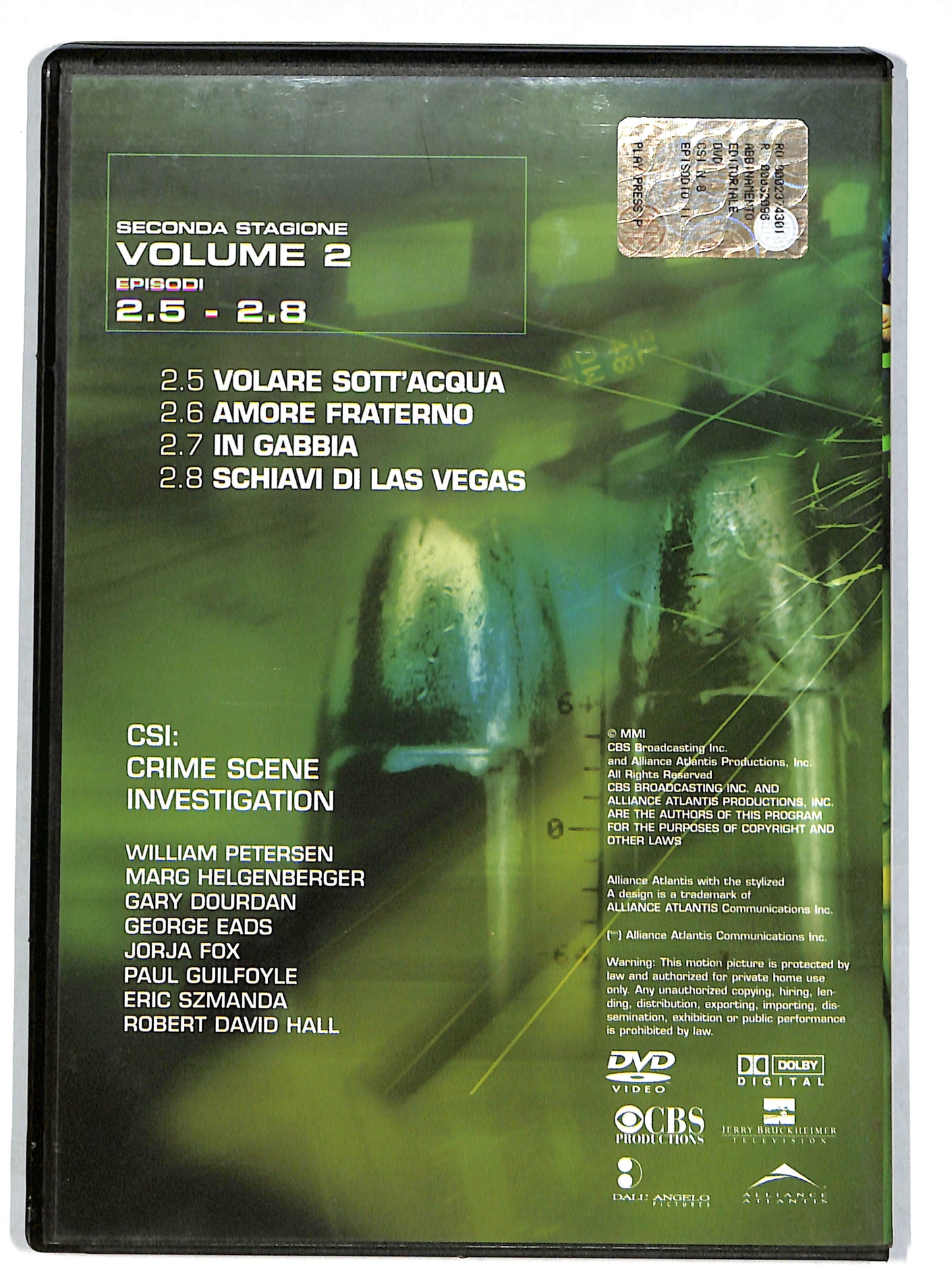 EBOND Csi seconda stagione volume 2 EDITORIALE DVD DB704610