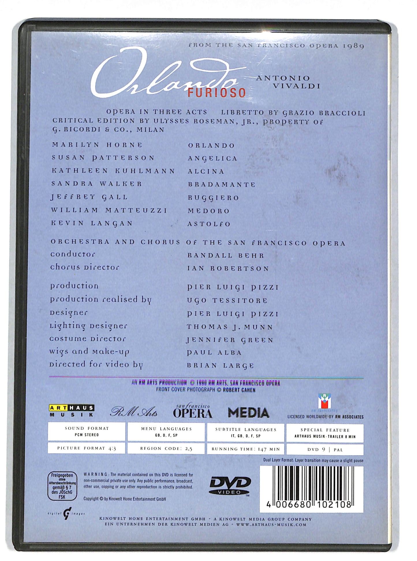 EBOND Vivaldi Orlando furioso DVD DB704624