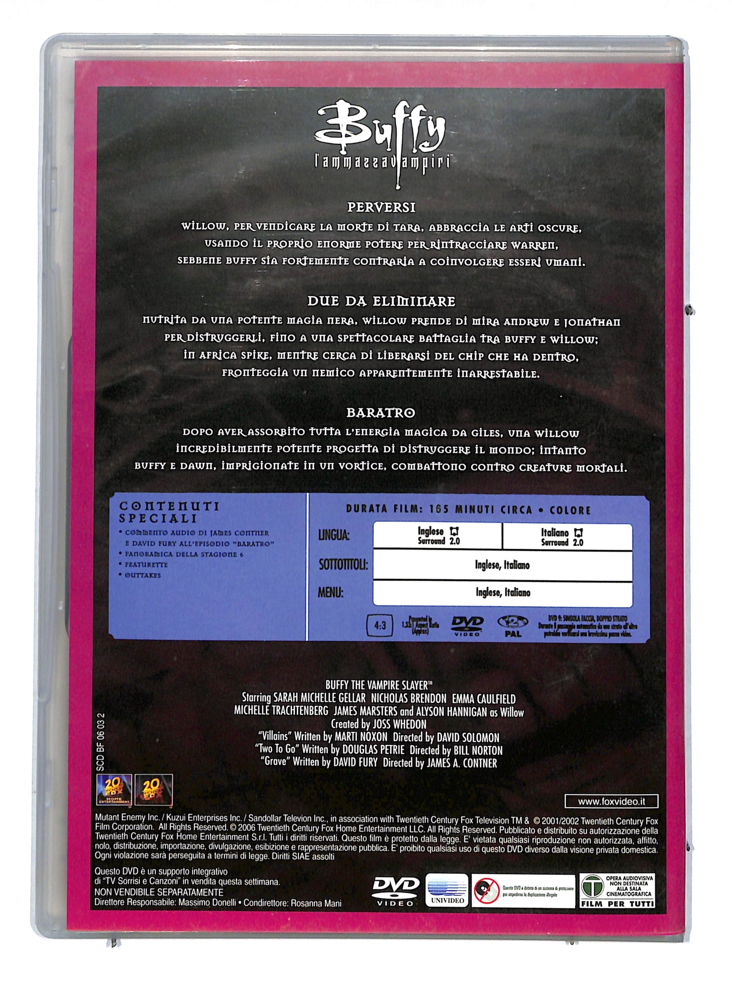 EBOND Buffy l'ammazzavampiri stagione 6 disco 6 EDITORIALE DVD DB704655