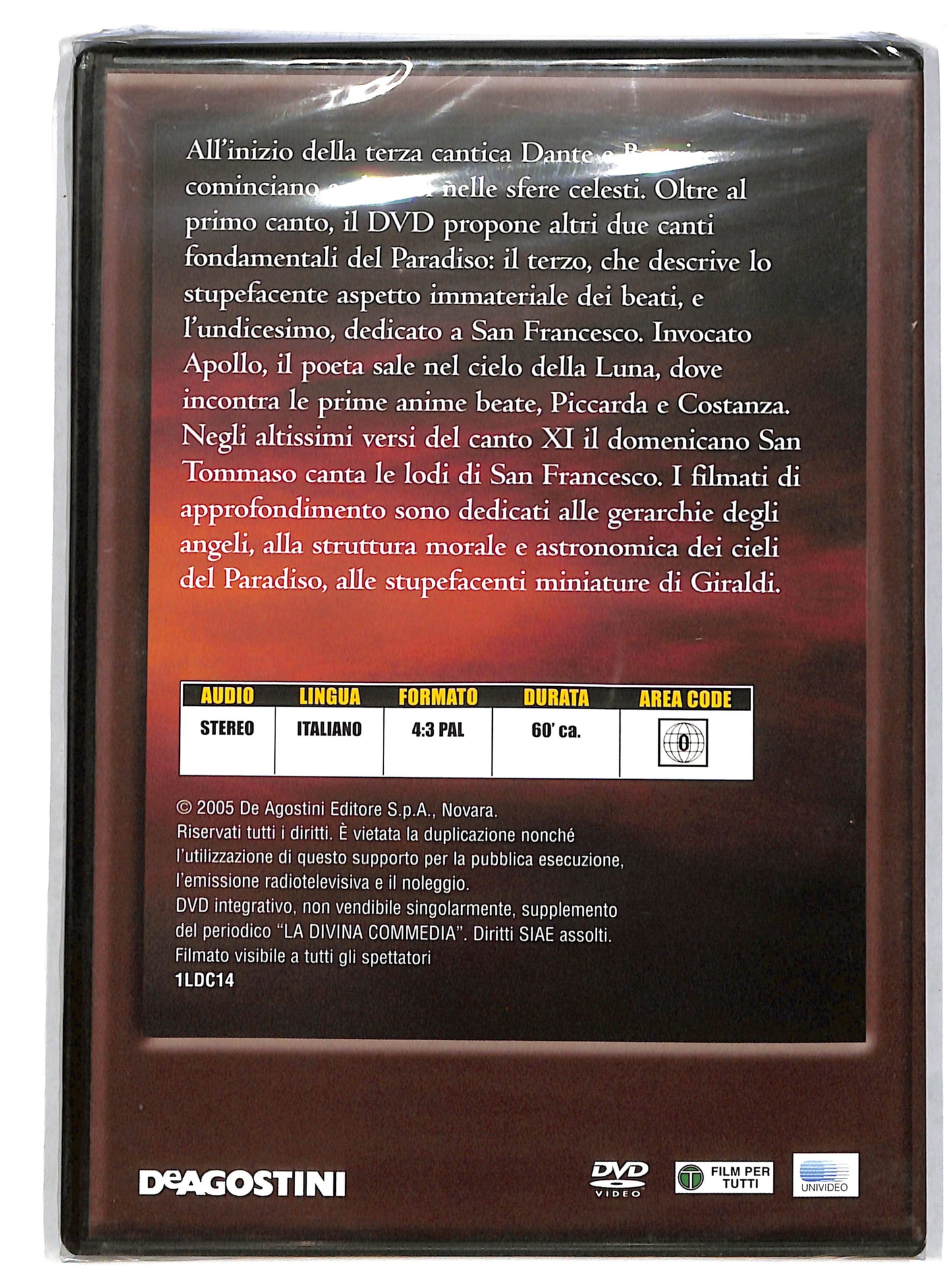 EBOND La Divina Commedia Paradiso Canti I - III - XI EDITORIALE DVD DB704901